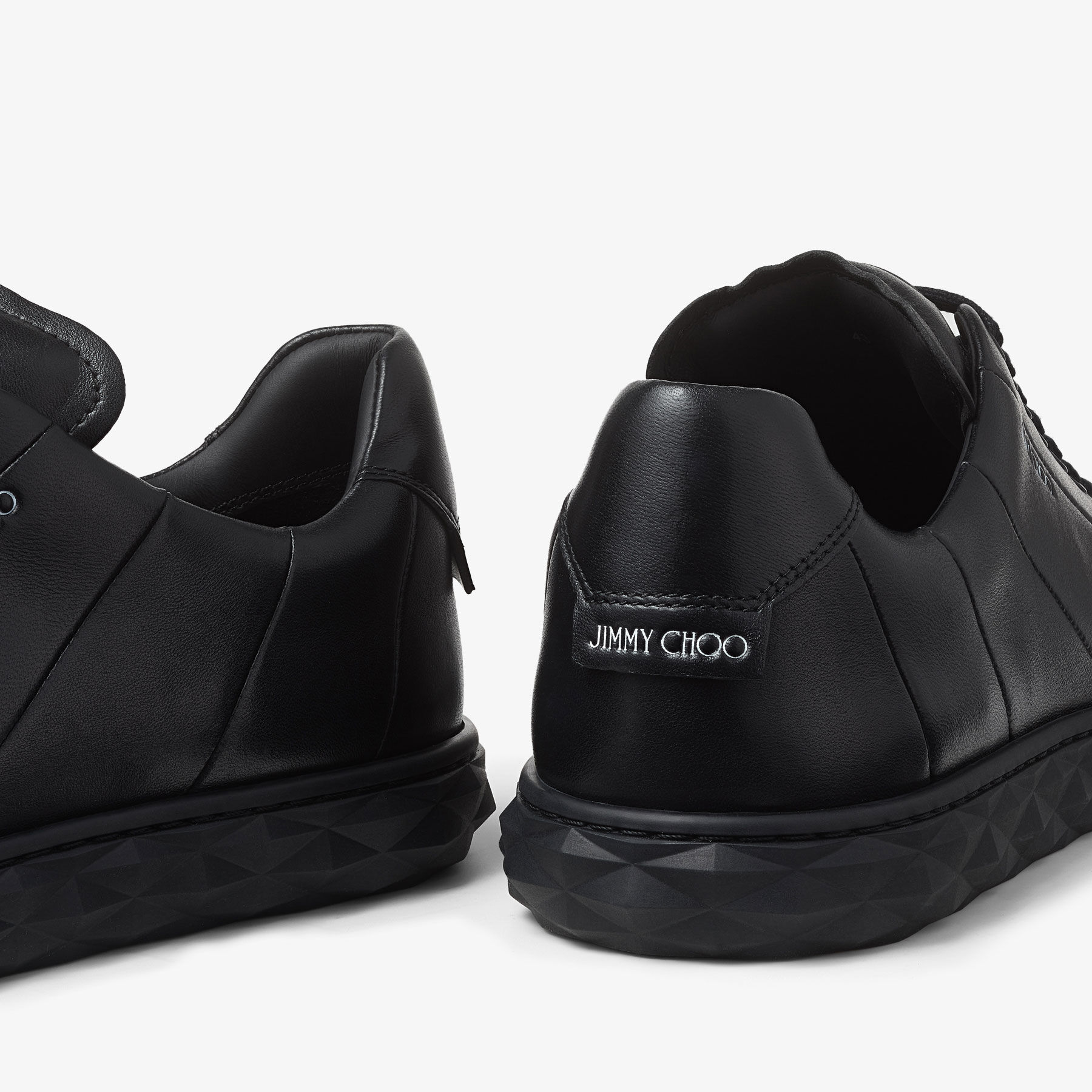 Black Nappa Leather Low Top Trainers DIAMOND LIGHT M Summer 2022 collection JIMMY CHOO CA