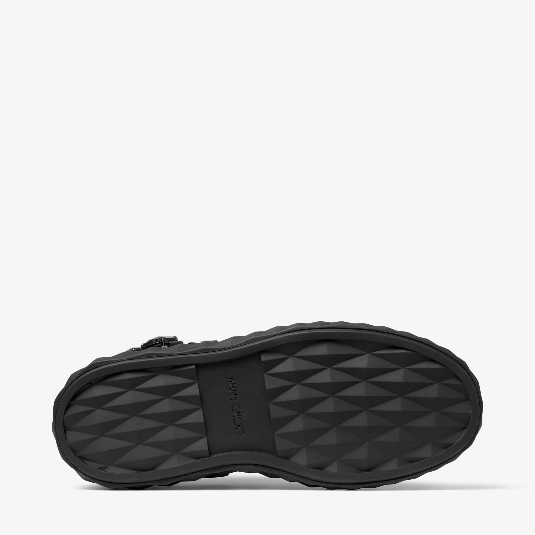 Diamond Sling | Black Nappa Leather Slipper Trainers with Crystal Strap |  New Collection | JIMMY CHOO