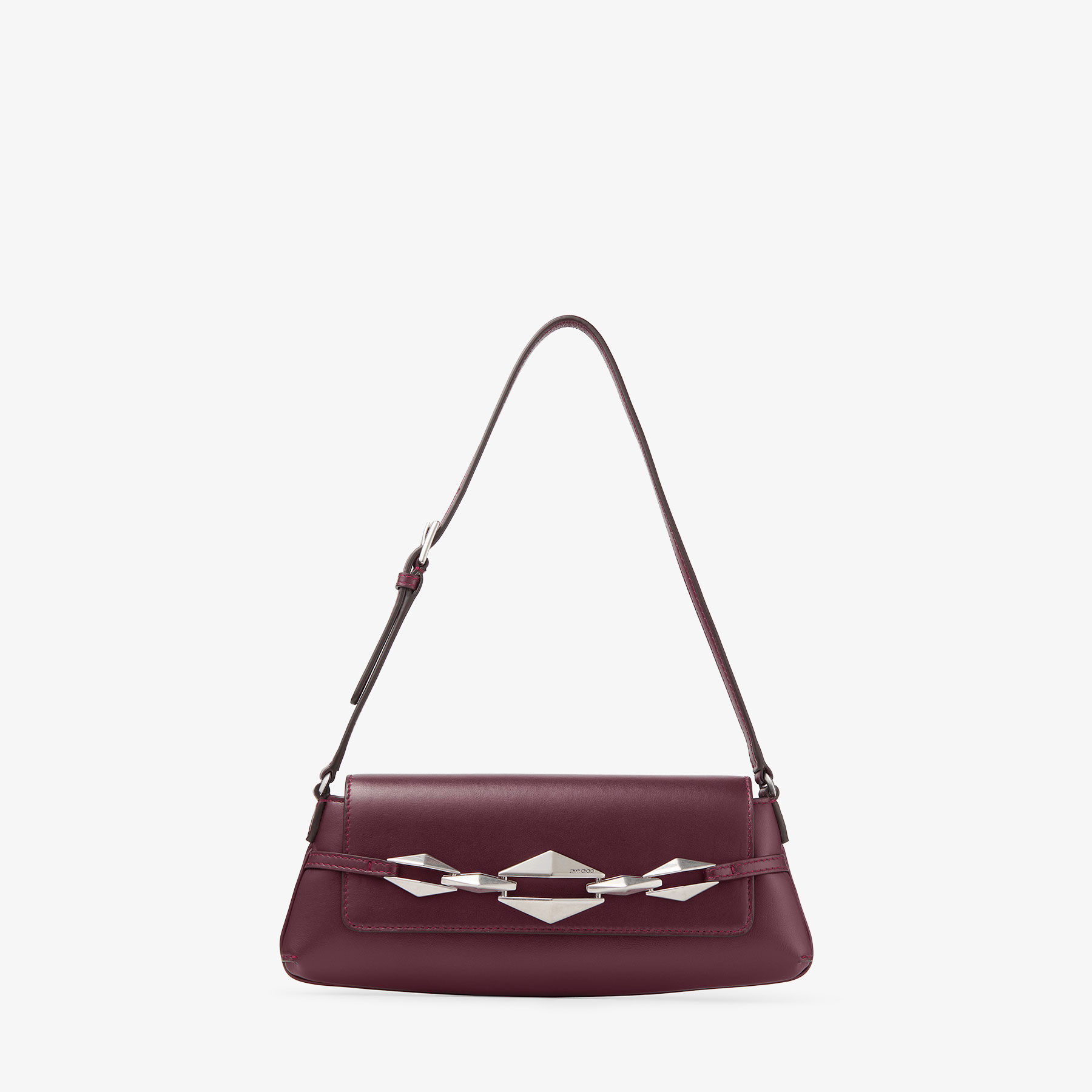 Diamond Shoulder | Garnet Calf Leather Mini Bag | JIMMY CHOO