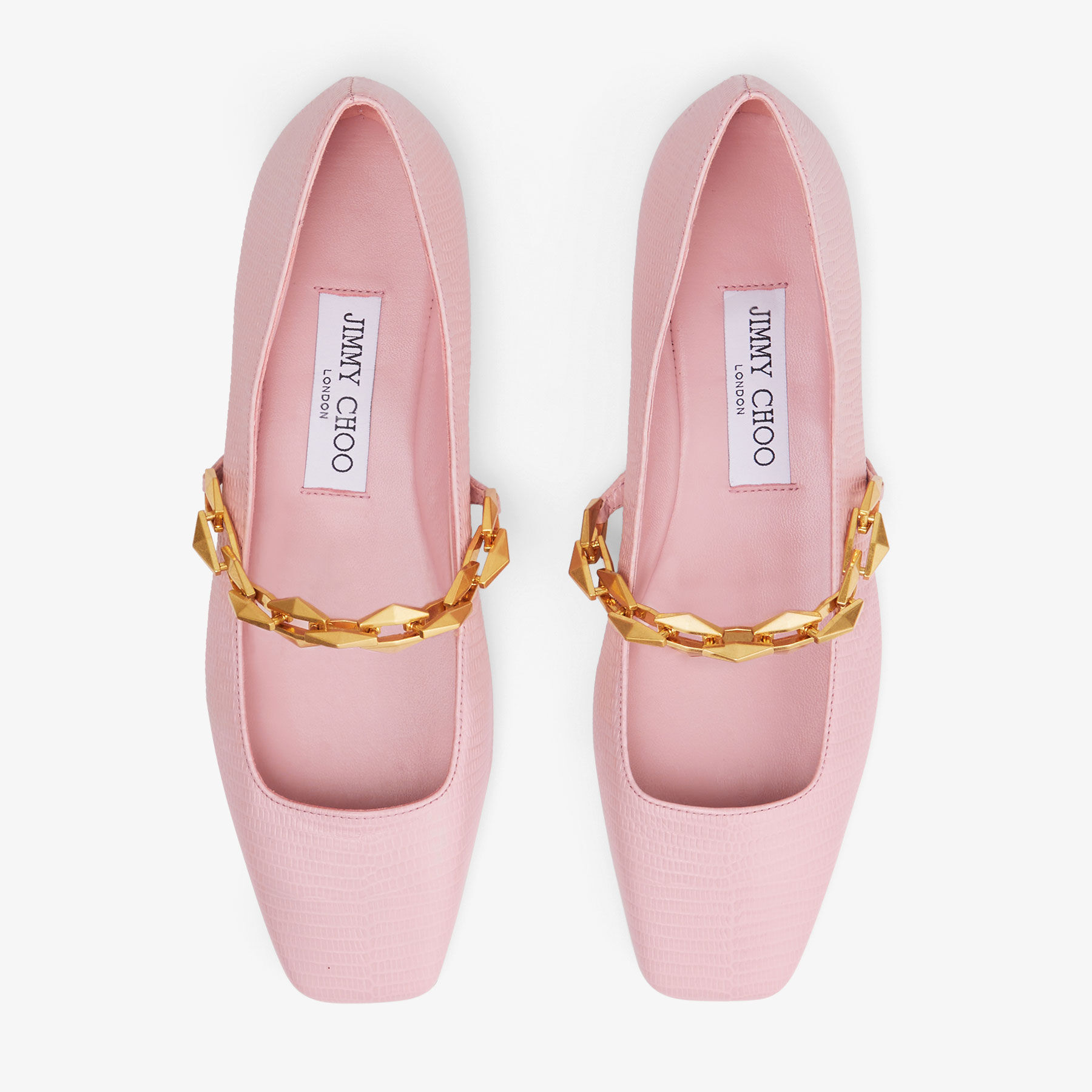 Diamond Tilda Flat|Rose Lizard Print Flats| JIMMY CHOO