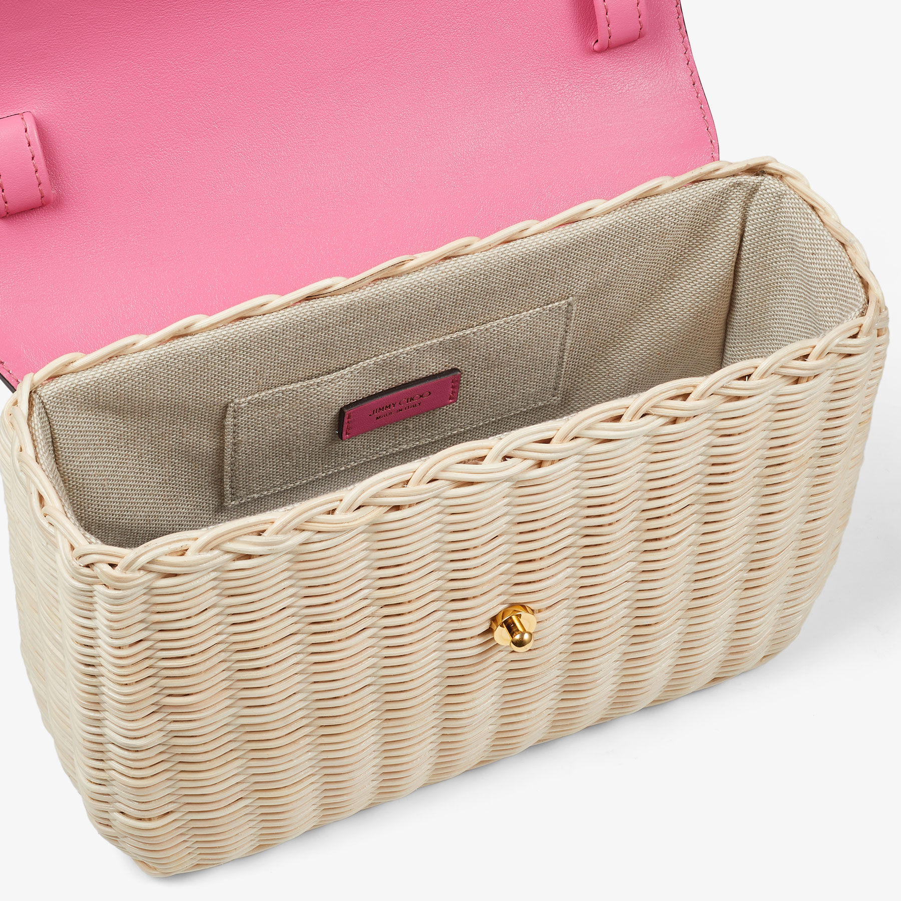 Pink wicker bag outlet