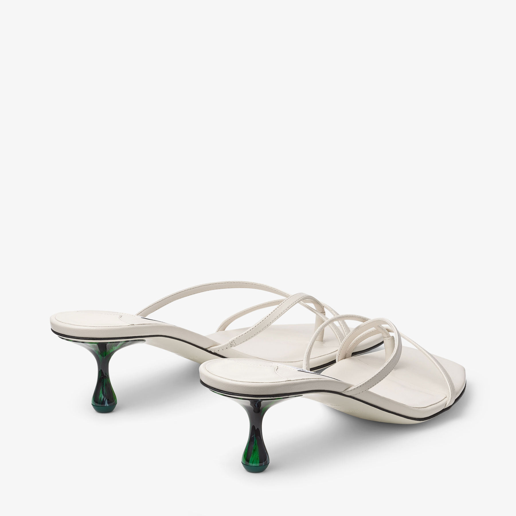 Etana Mule 50|Latte Nappa Leather Sandals| JIMMY CHOO US