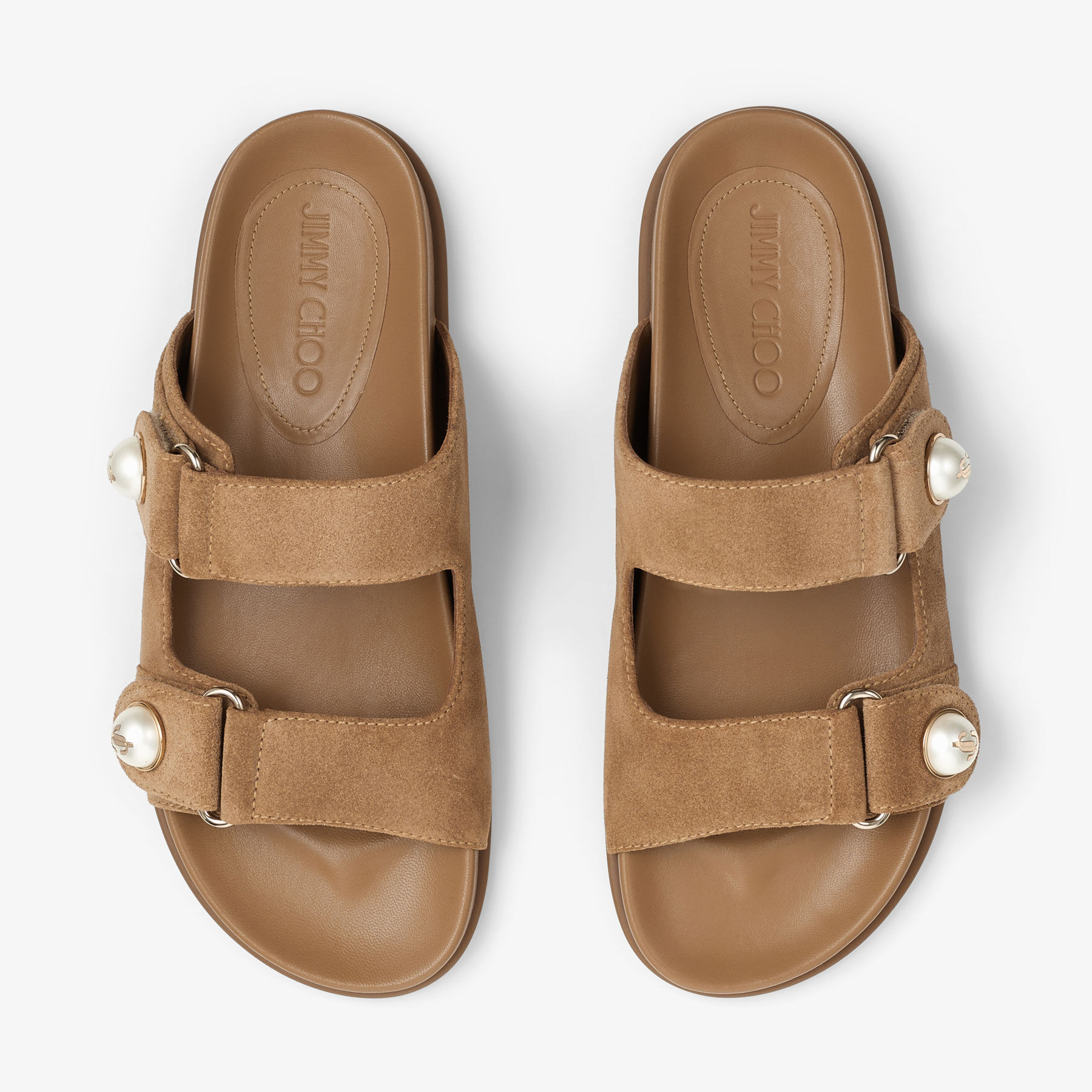 Fayence Sandal Rattan Velvet Suede Flats JIMMY CHOO CA