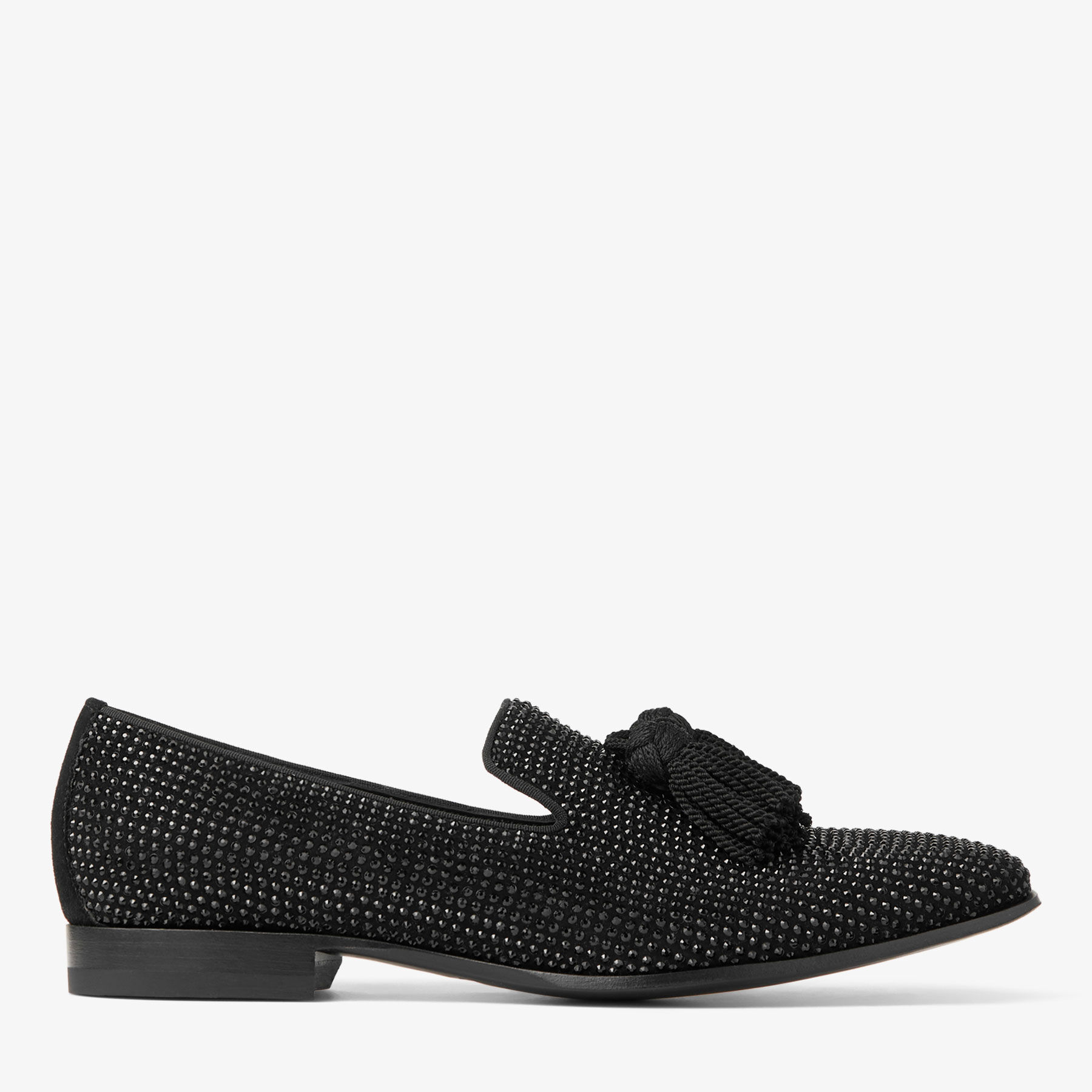 Foxley M Black Suede Slippers with Crystals New Collection JIMMY CHOO CA