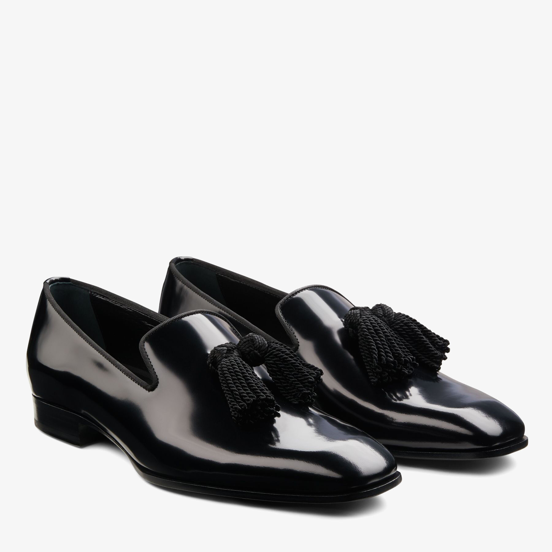 Black Soft Shiny Calf Leather Loafers | FOXLEY/M | Pre-Fall '20