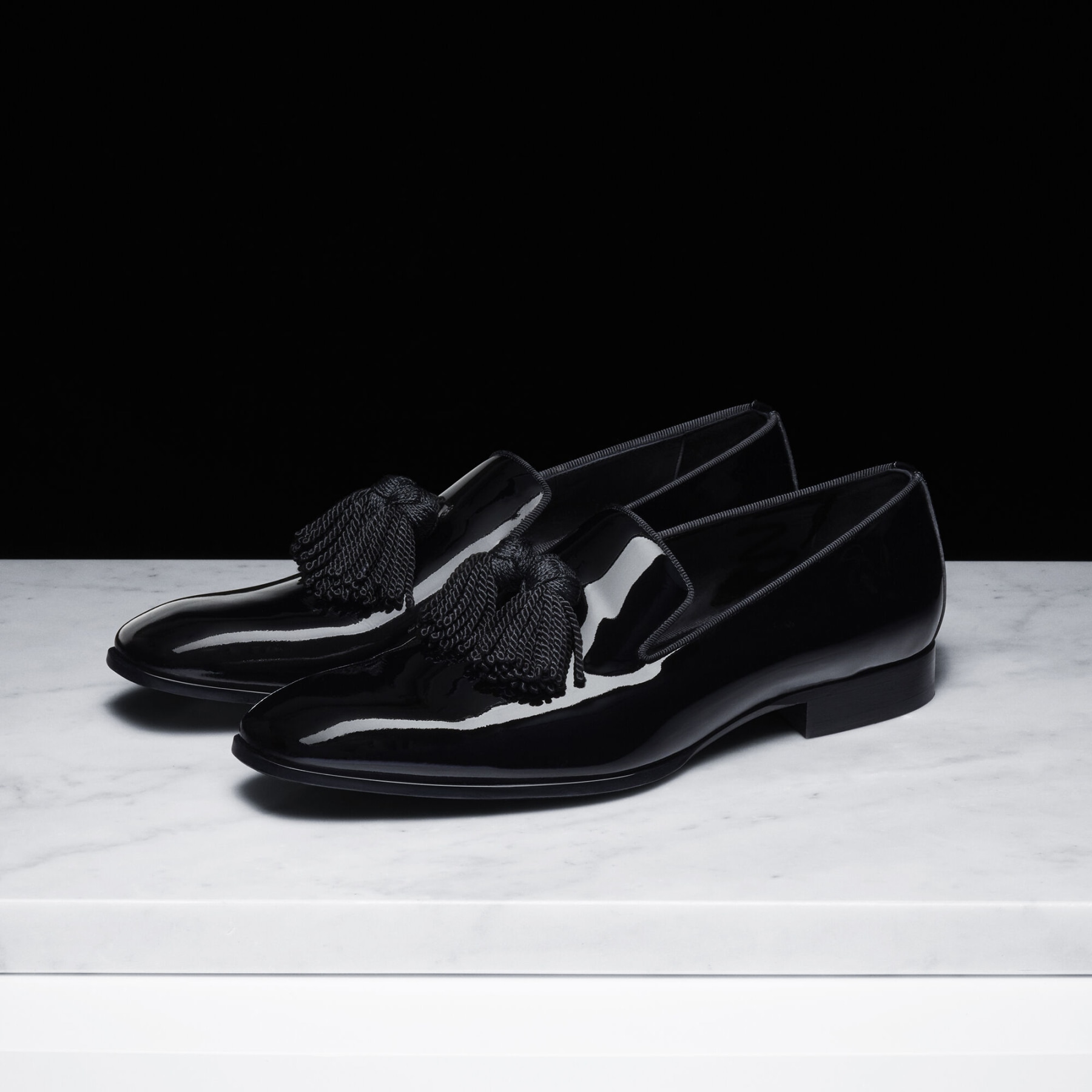 Black Soft Shiny Calf Leather Loafers | FOXLEY/M | Pre-Fall '20 