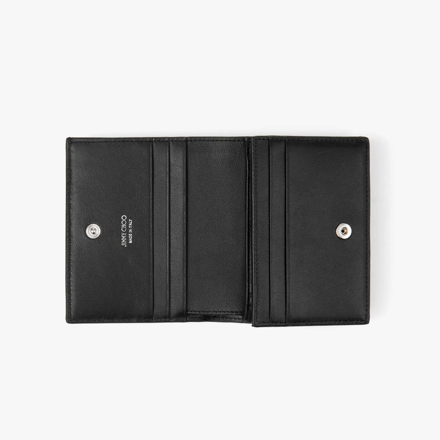 Hanne Black Diamond Embossed 3D Leather Wallet JIMMY CHOO