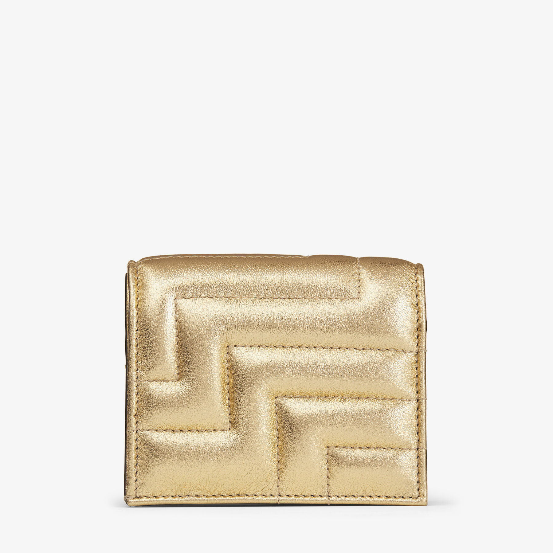 Gold Avenue Metallic Nappa Leather Wallet with Light Gold JC