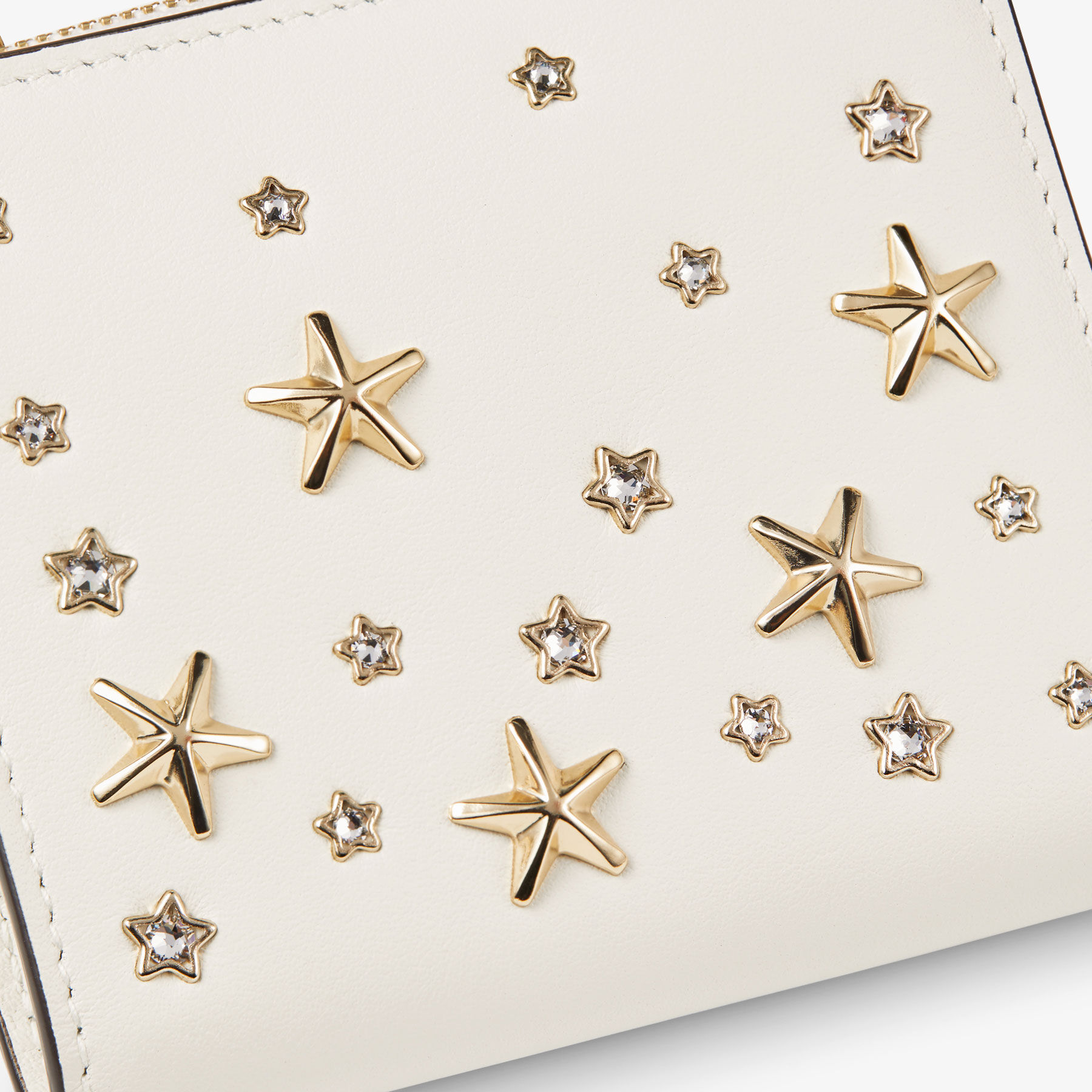 HANNI Latte Calf Leather Wallet with Stars New Collection