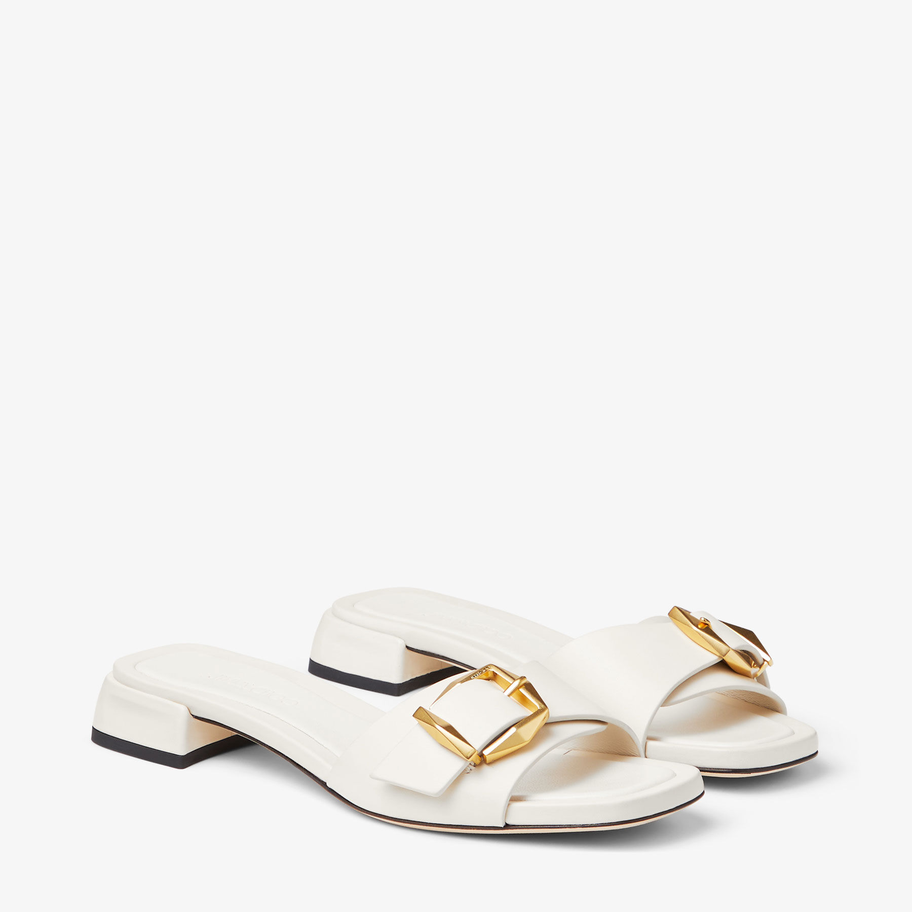Jimmy choo white mules sales