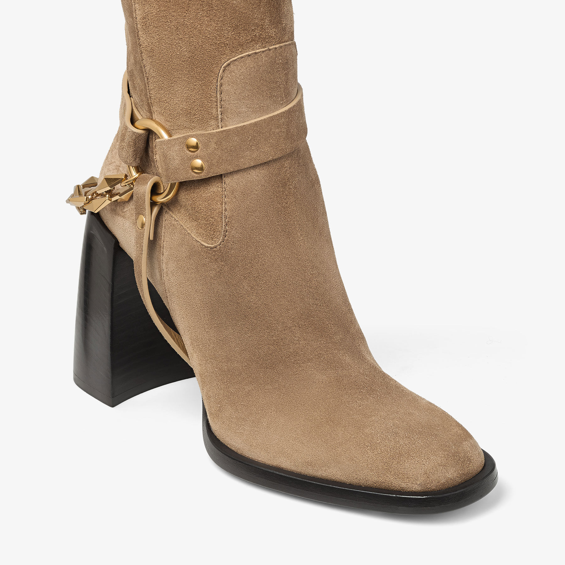 Isabelle KB 95 Rattan Velvet Suede Knee High Boots JIMMY CHOO CA