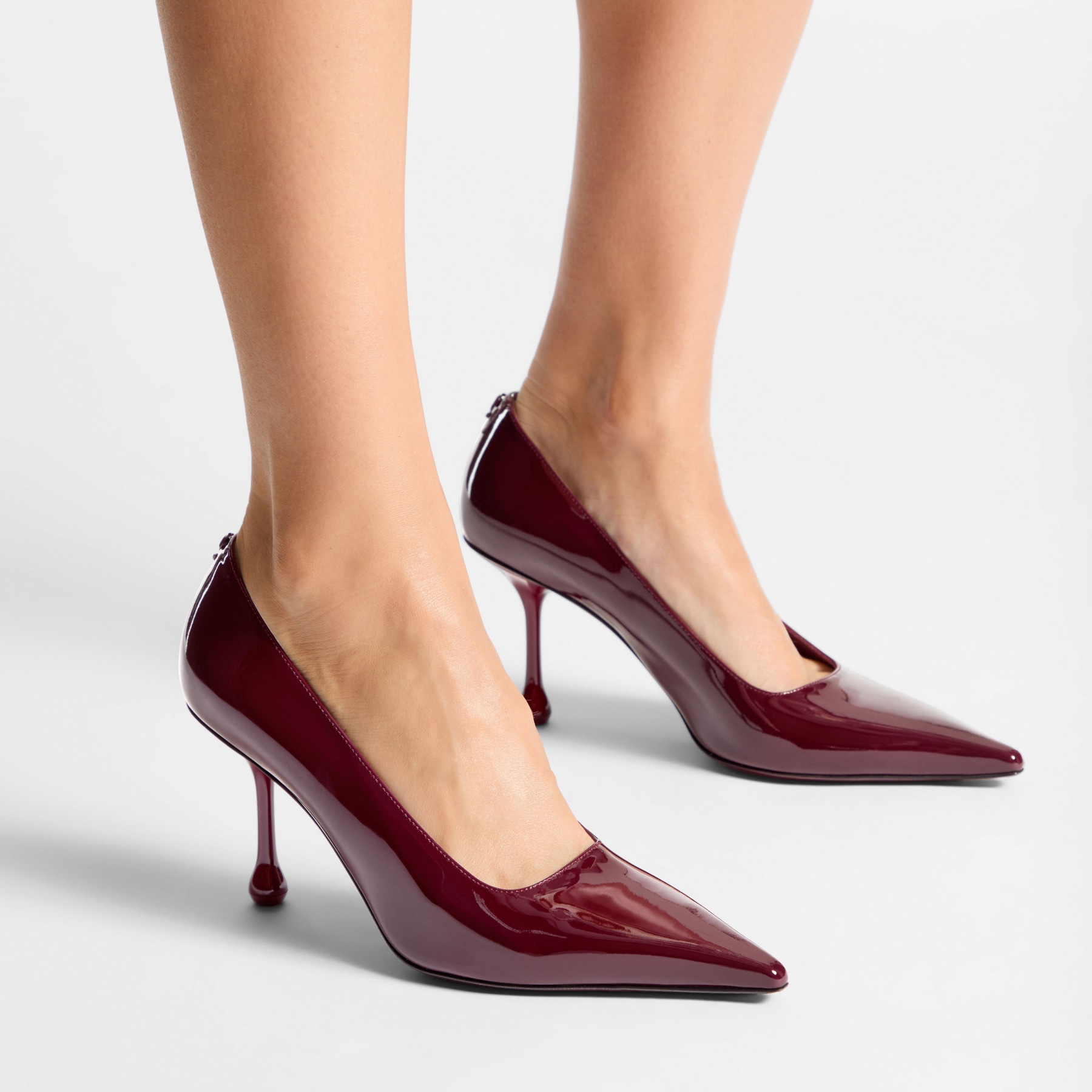 Ixia 80 | Garnet Patent Leather Pumps | JIMMY CHOO