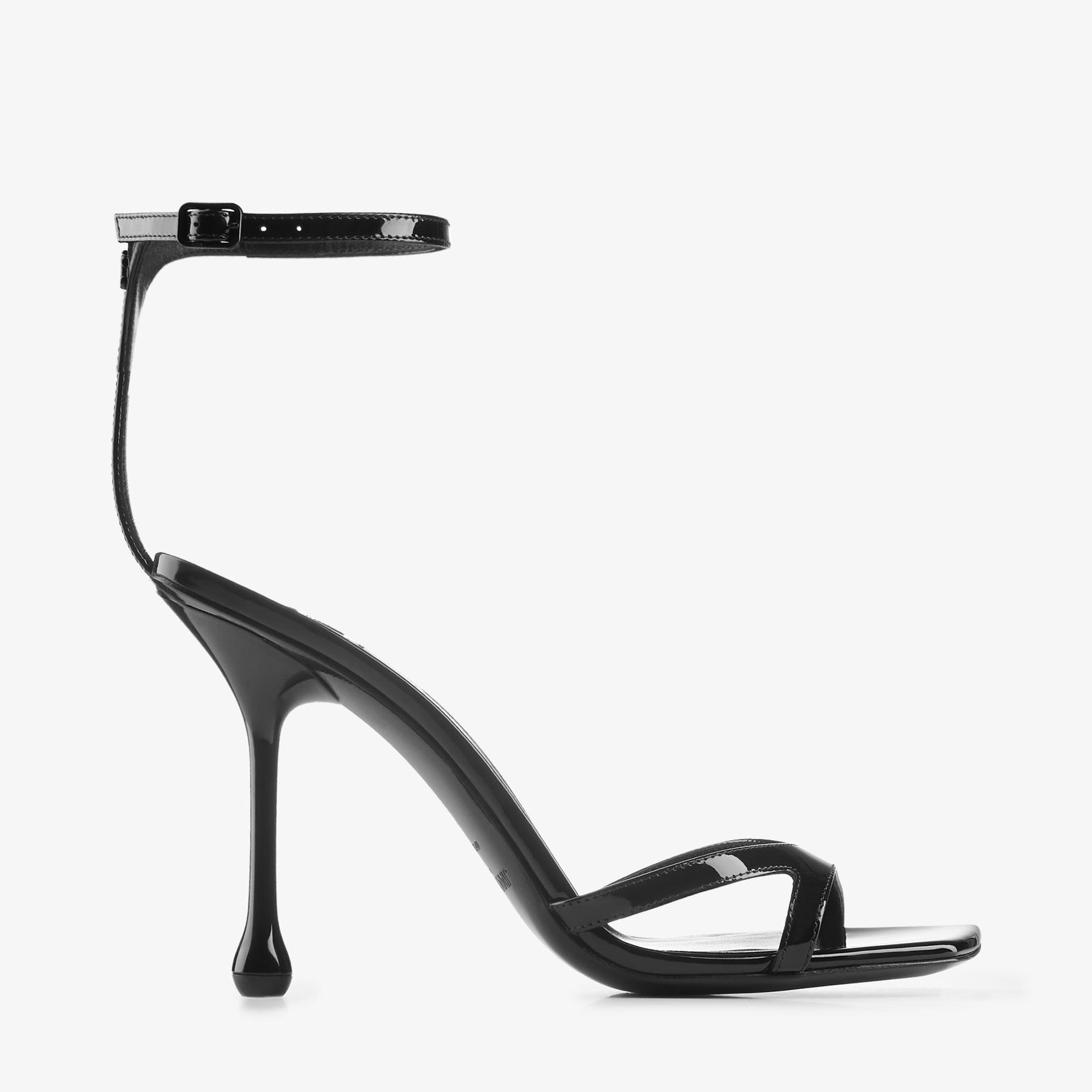 IXIA SANDAL 95 | Black Patent Leather Sandals | New Collection 