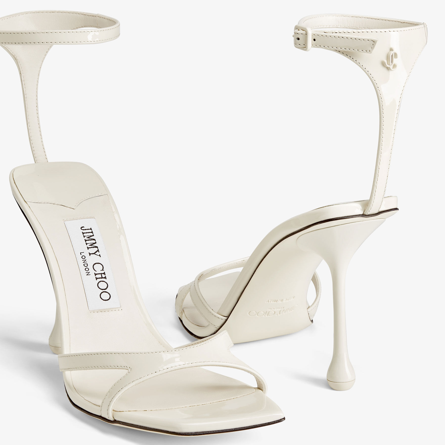 Jimmy choo discount white strappy heels