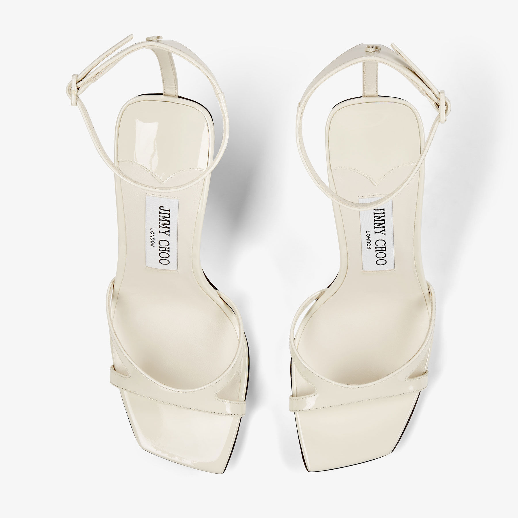 Ixia Sandal 95 | Latte Patent Leather Sandals | New Collection 
