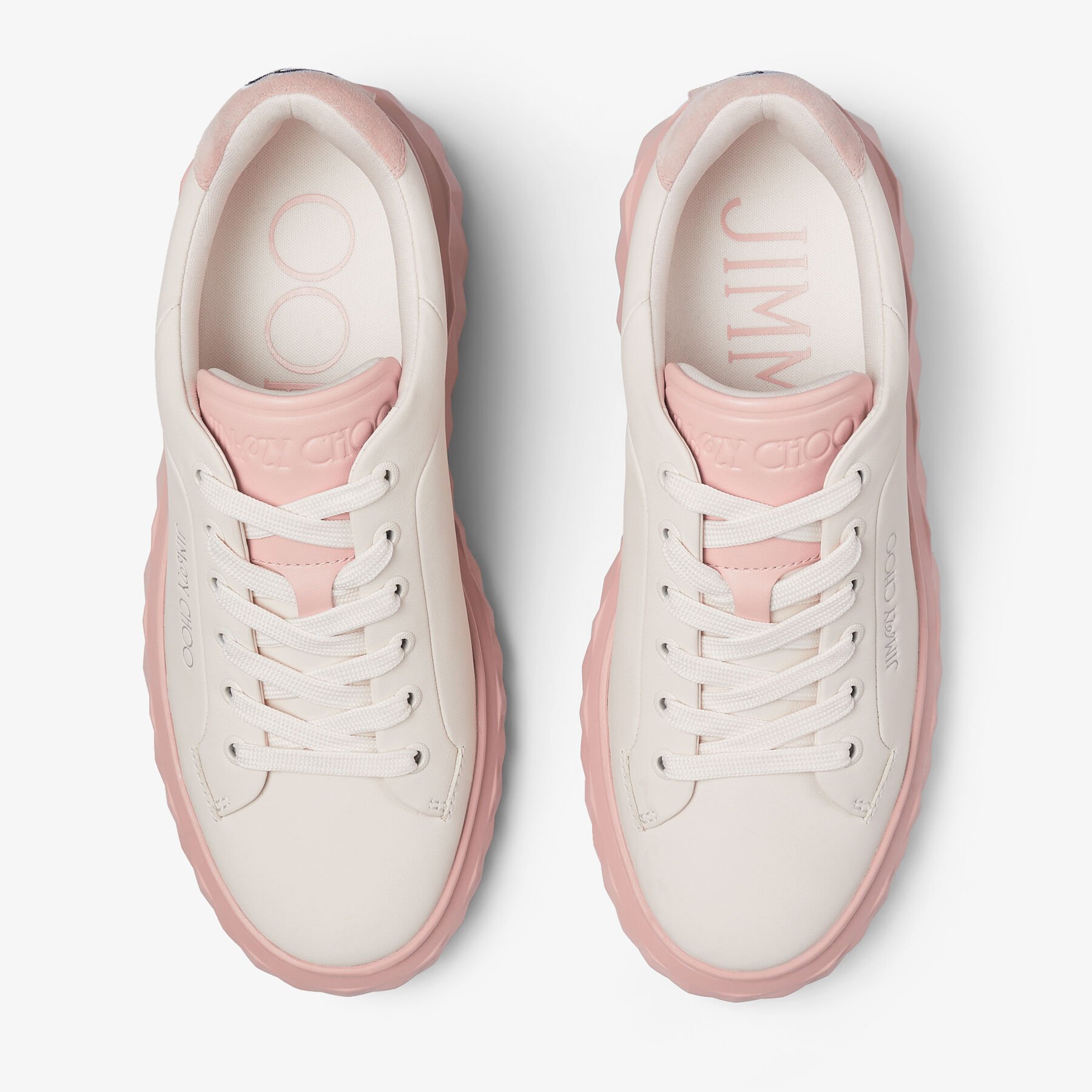 Jimmy Choo Malbon Diamond F Latte Macaron Leather Trainers JIMMY CHOO CA Malbon JIMMY CHOO CA