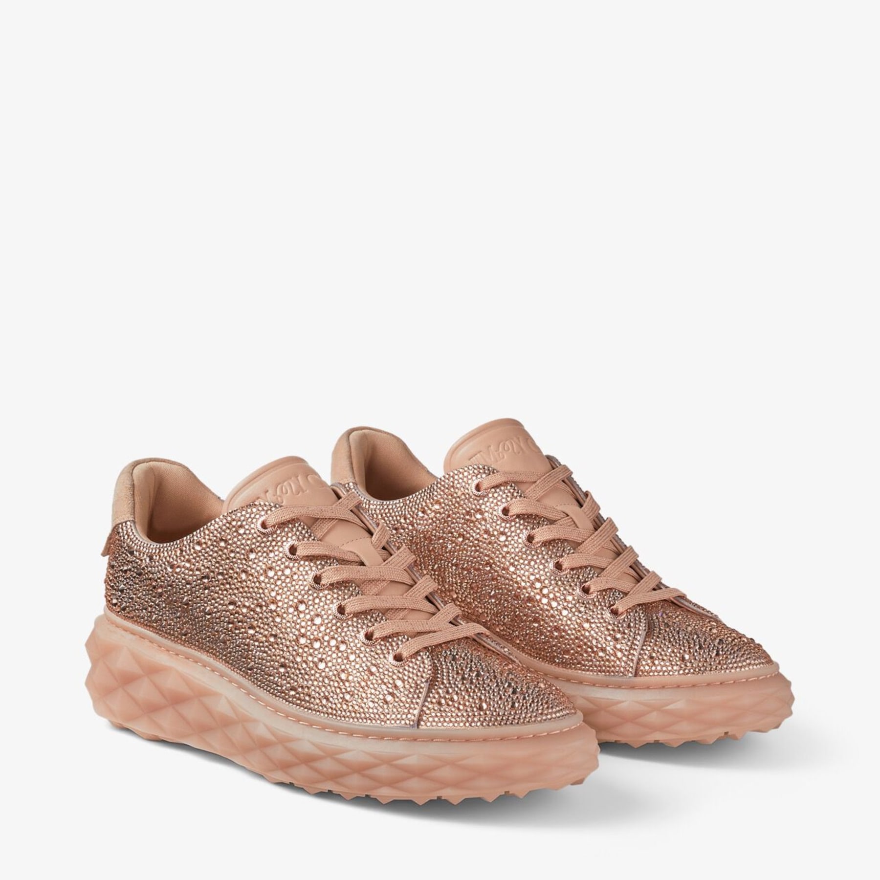 Jimmy Choo Malbon Diamond F Macaron Crystal Shimmer Suede Trainers JIMMY CHOO CA Malbon JIMMY CHOO CA