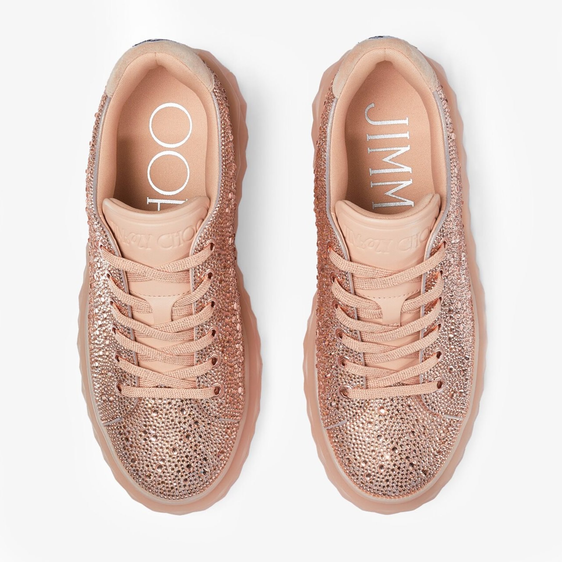 Jimmy choo rose gold trainers deals