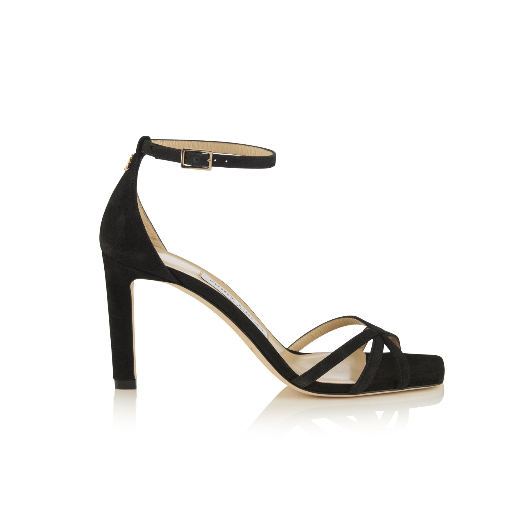 Jimmy choo black suede sandals store