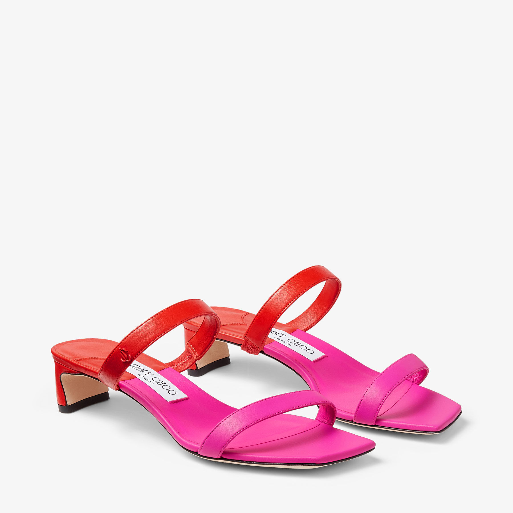 Kyda 35 Fuchsia and Pink Nappa Leather Sandals New Collection