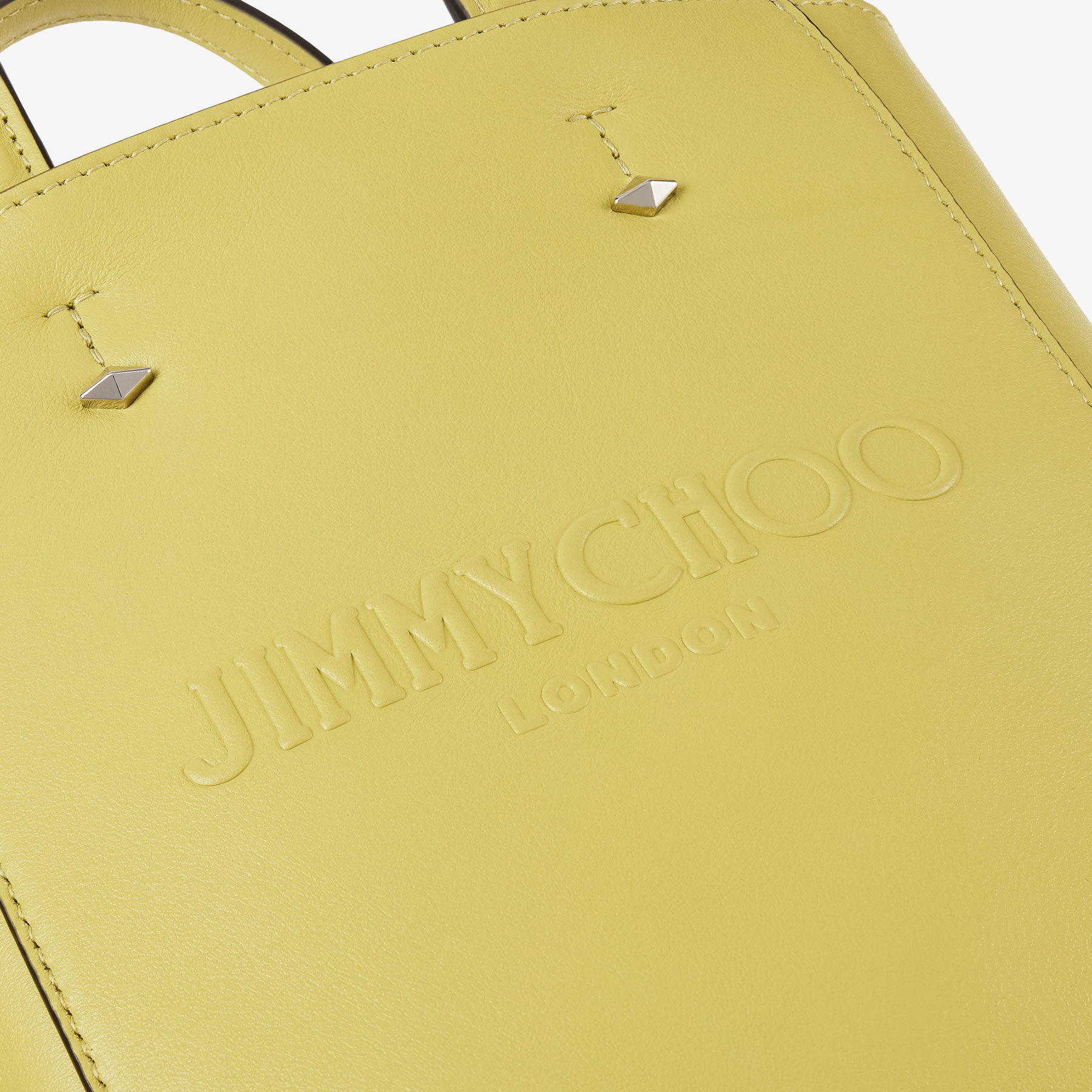Lenny N S S Yellow Embossed Leather Tote Bag JIMMY CHOO US