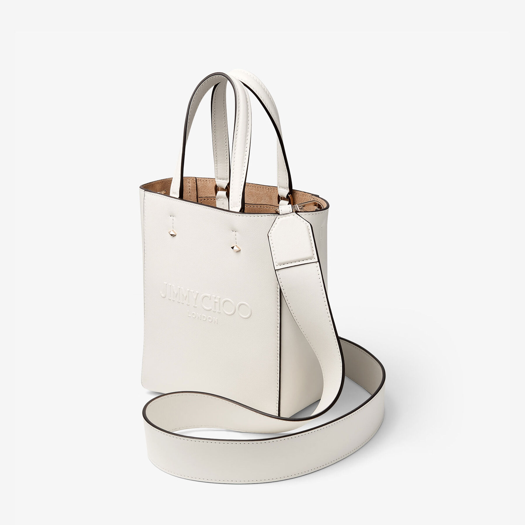 Jimmy choo white leather bag discount