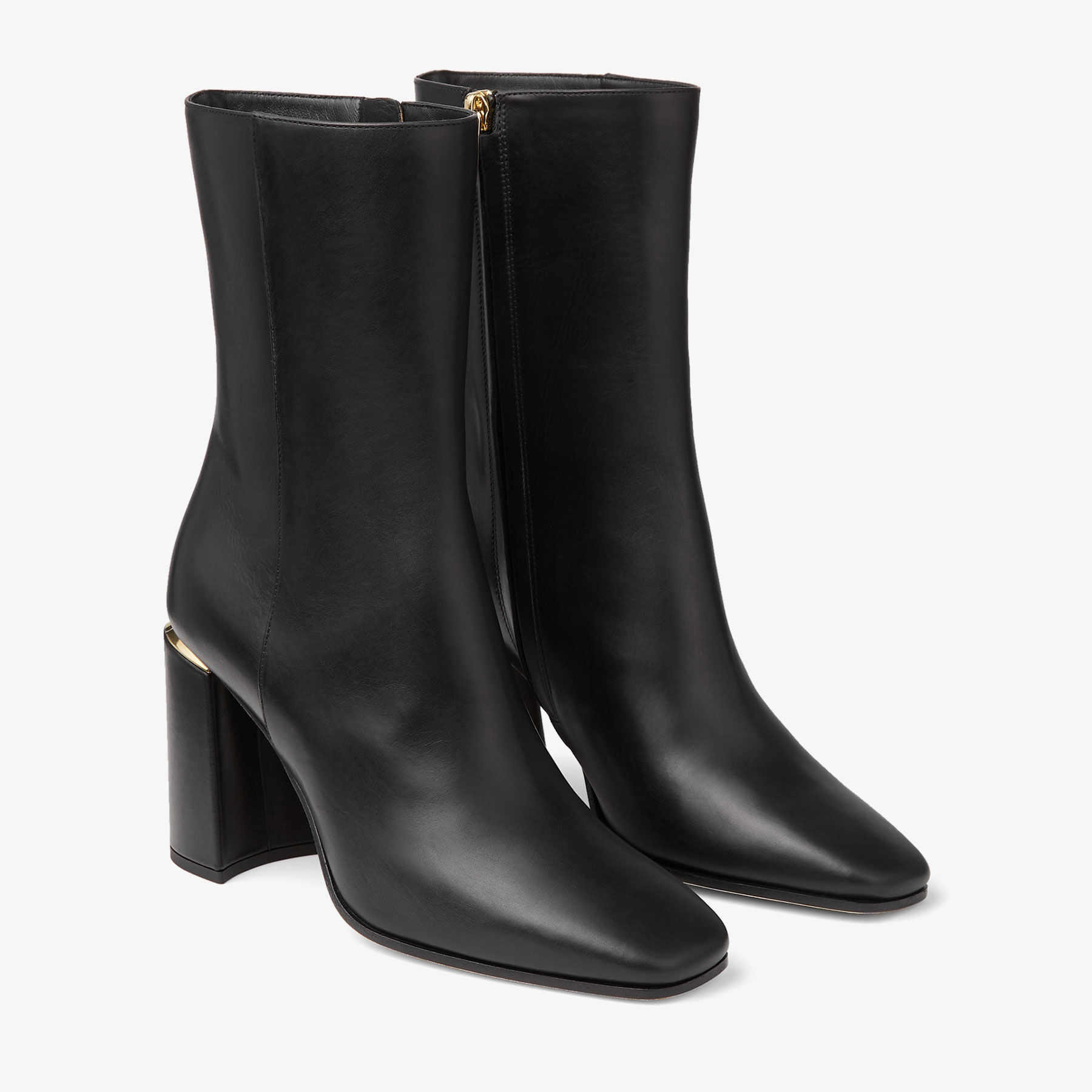 LOREN AB 85 | Black Calf Leather Ankle Boots | Autumn Collection