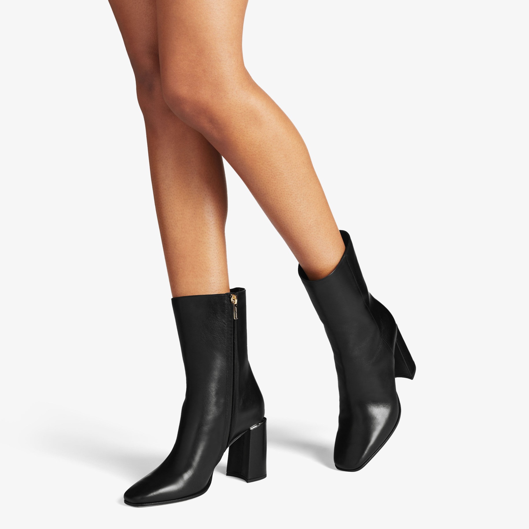 85mm Niki Leather Ankle Boots