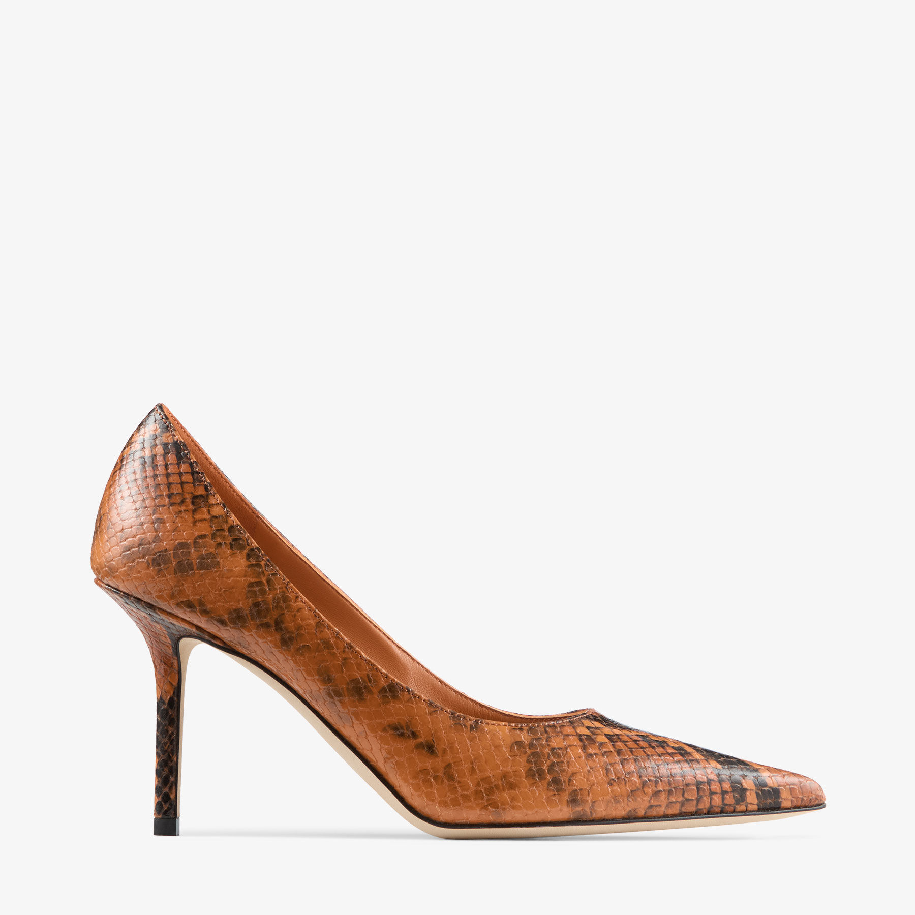 Love 85 Copper Snake Printed Leather Pumps JIMMY CHOO US