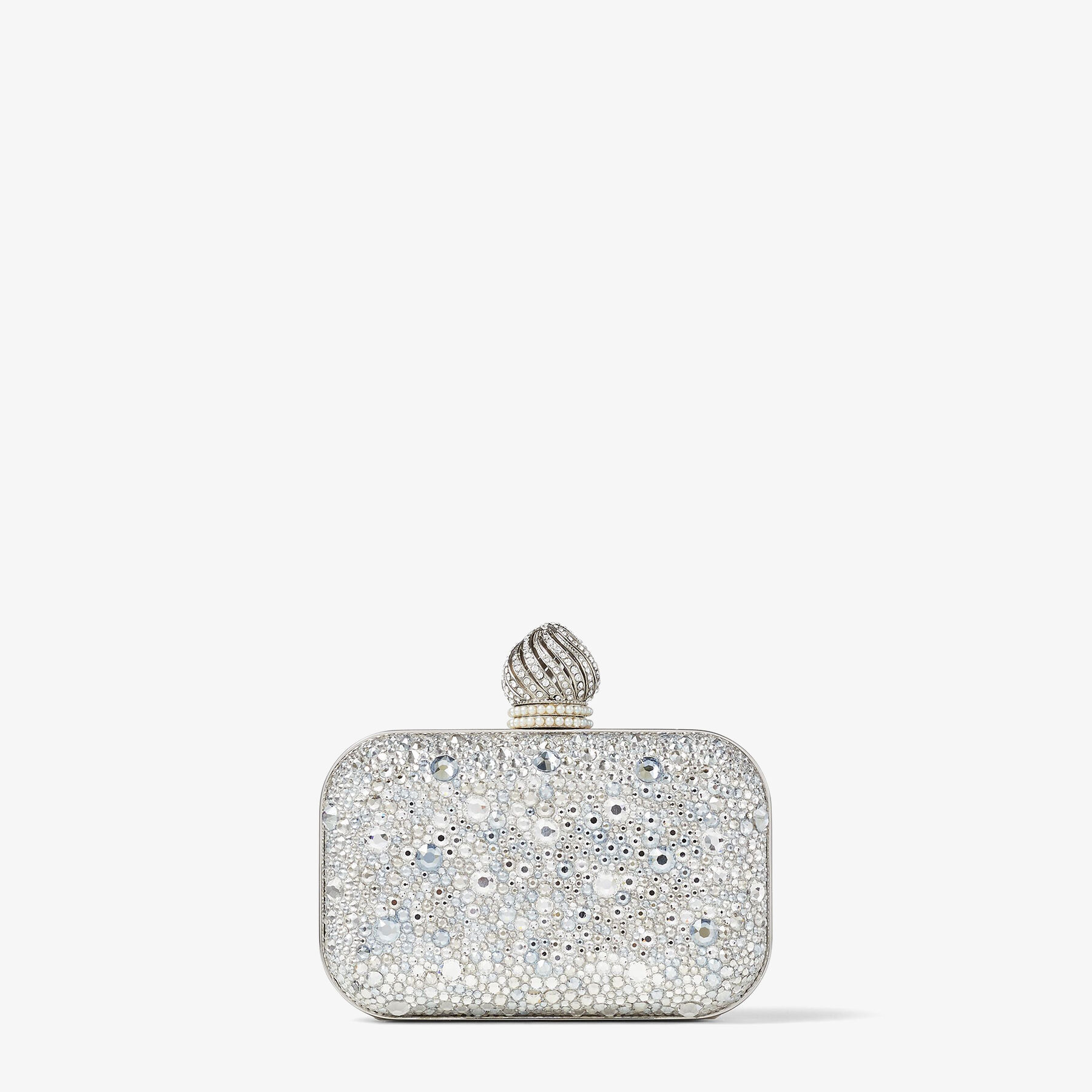 Crystal Suede Mini Bag with Crystal Dome Clasp