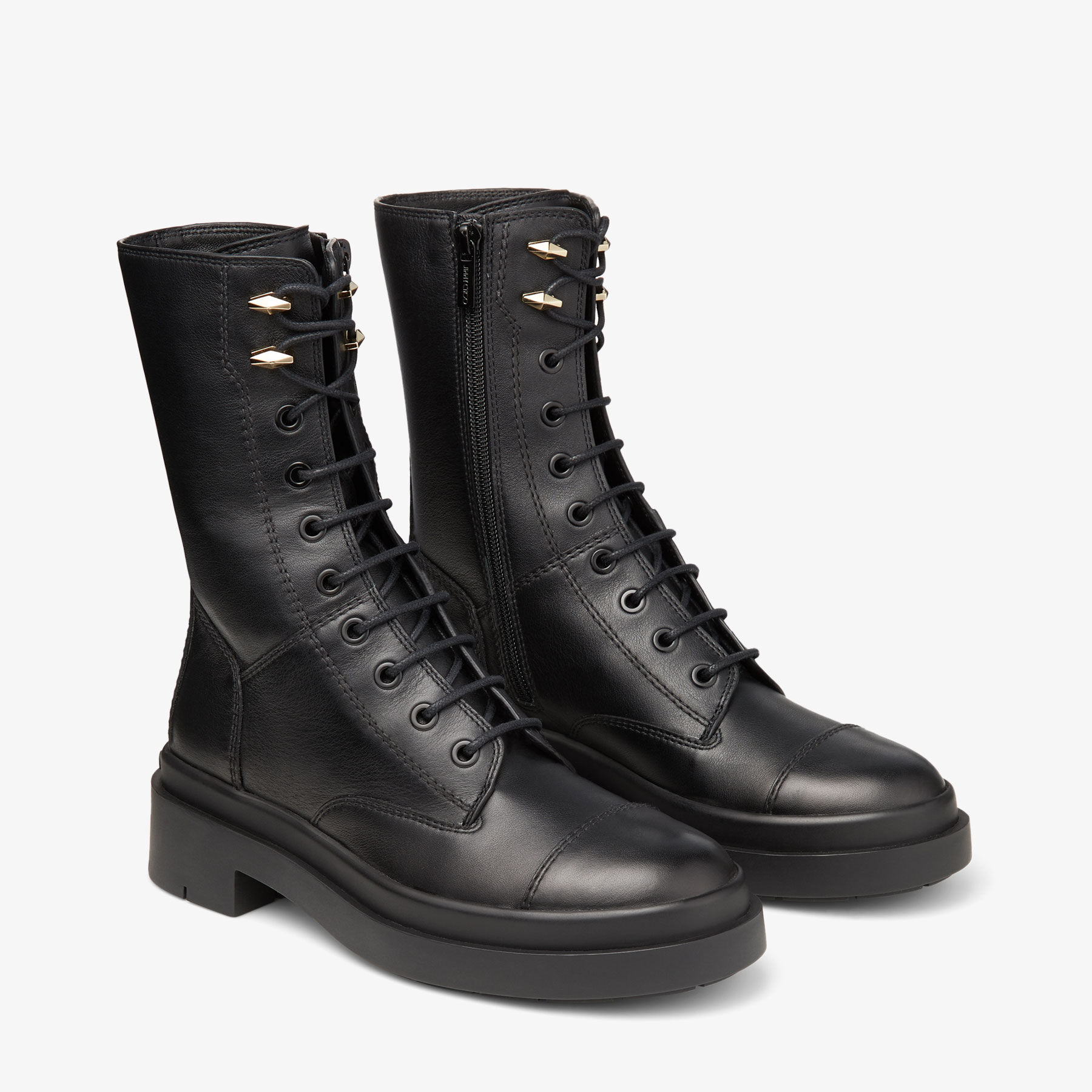 Vagabond diane lace up black leather military boots outlet
