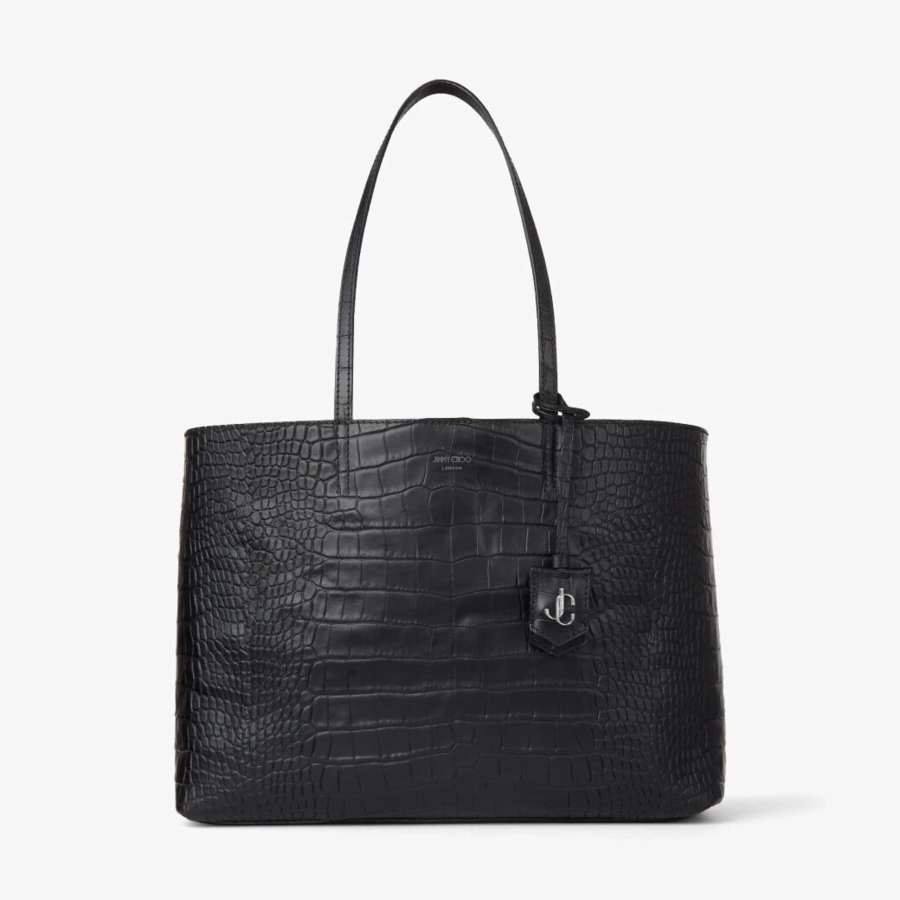 embossed bag black