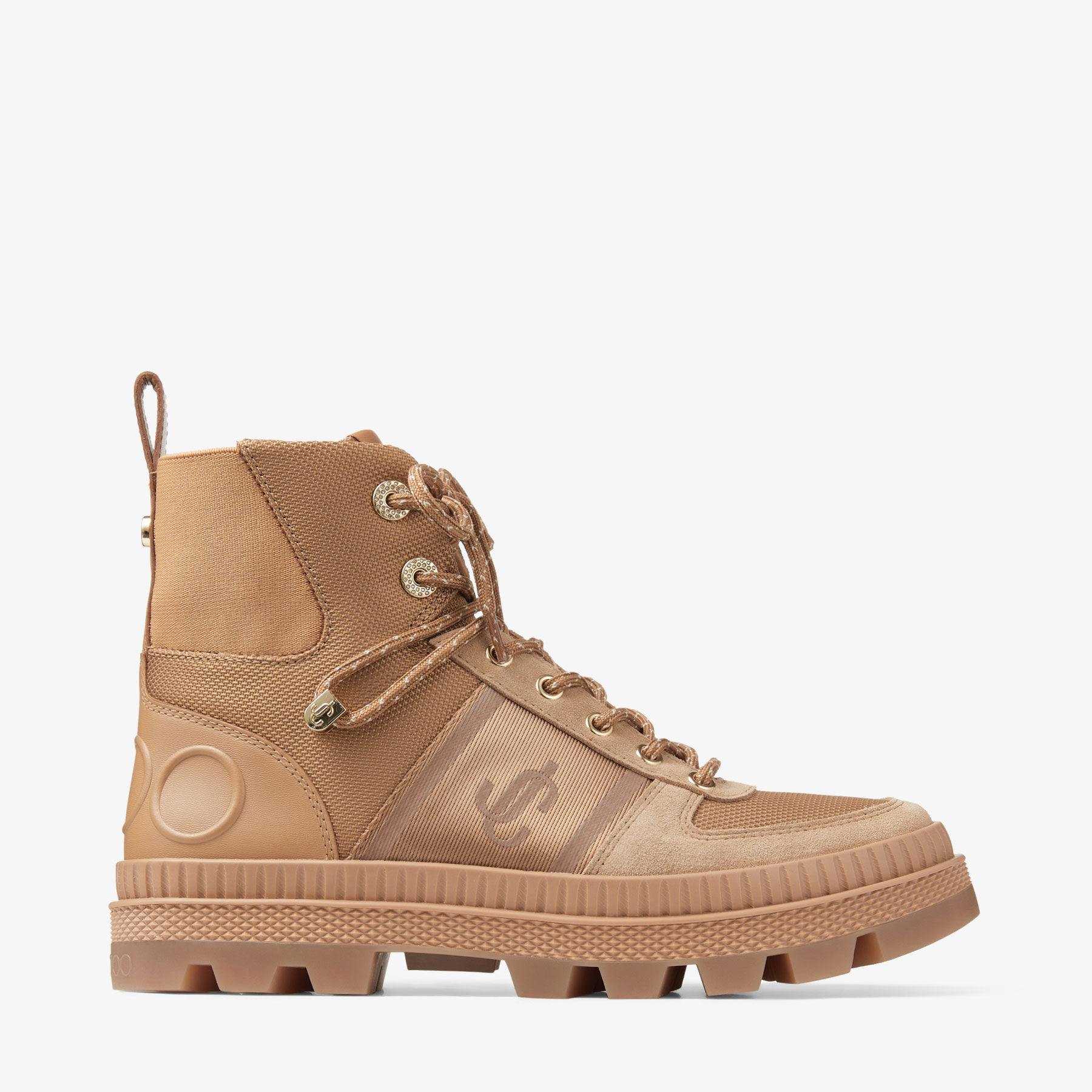 NORMANDY/F, Biscuit Nylon and Leather Boots