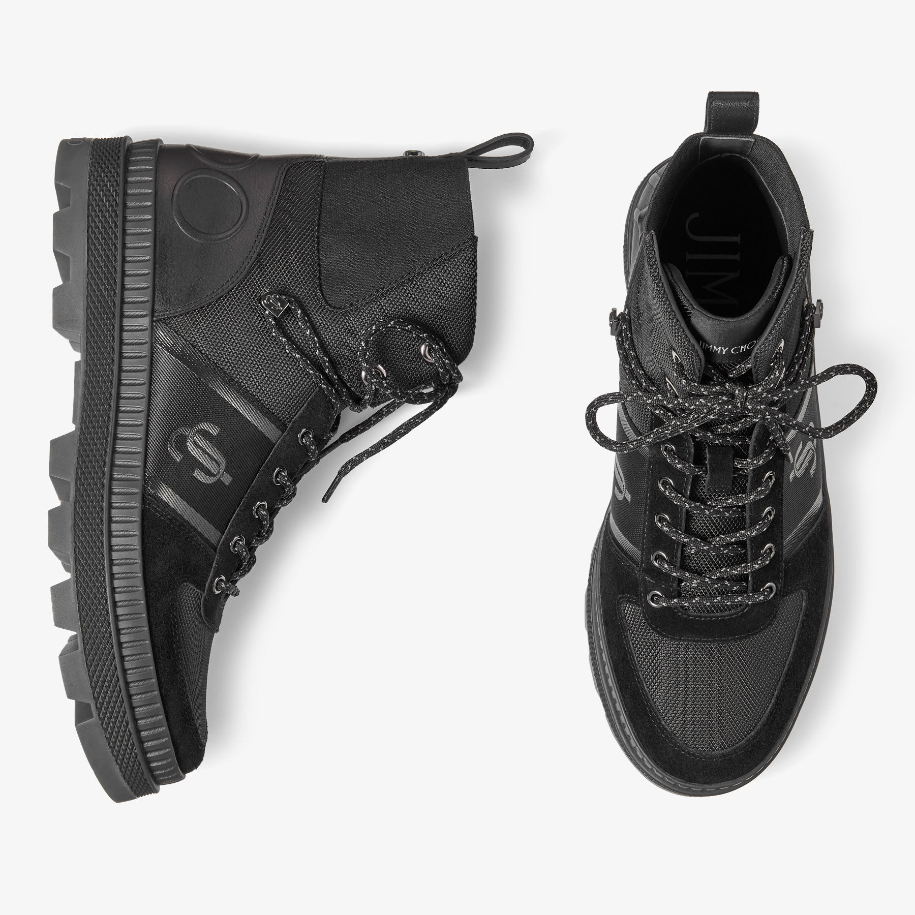 NORMANDY/M | Black Nylon and Leather Boots | Autumn Collection