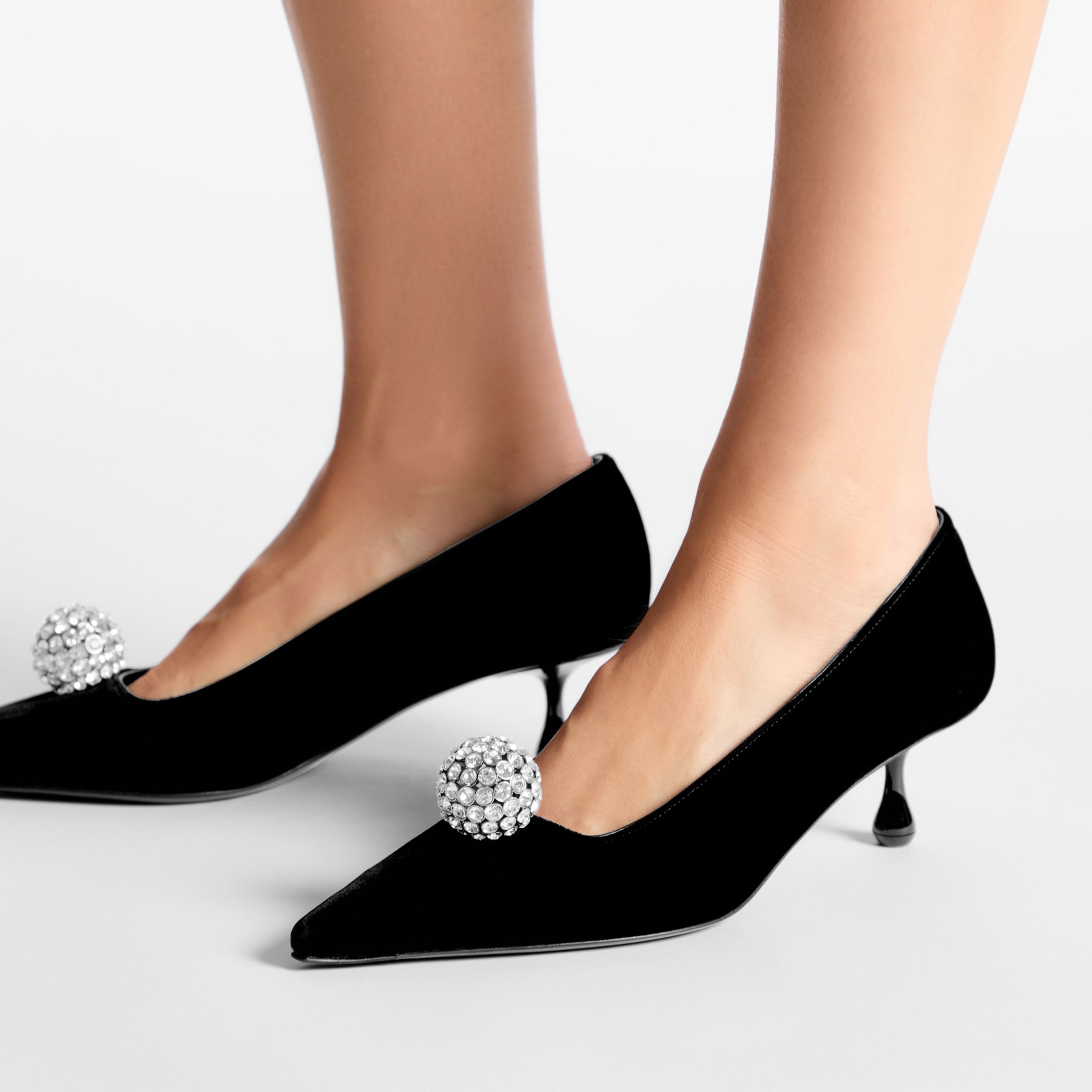 Orb Pump 50 Black Velvet Pumps JIMMY CHOO
