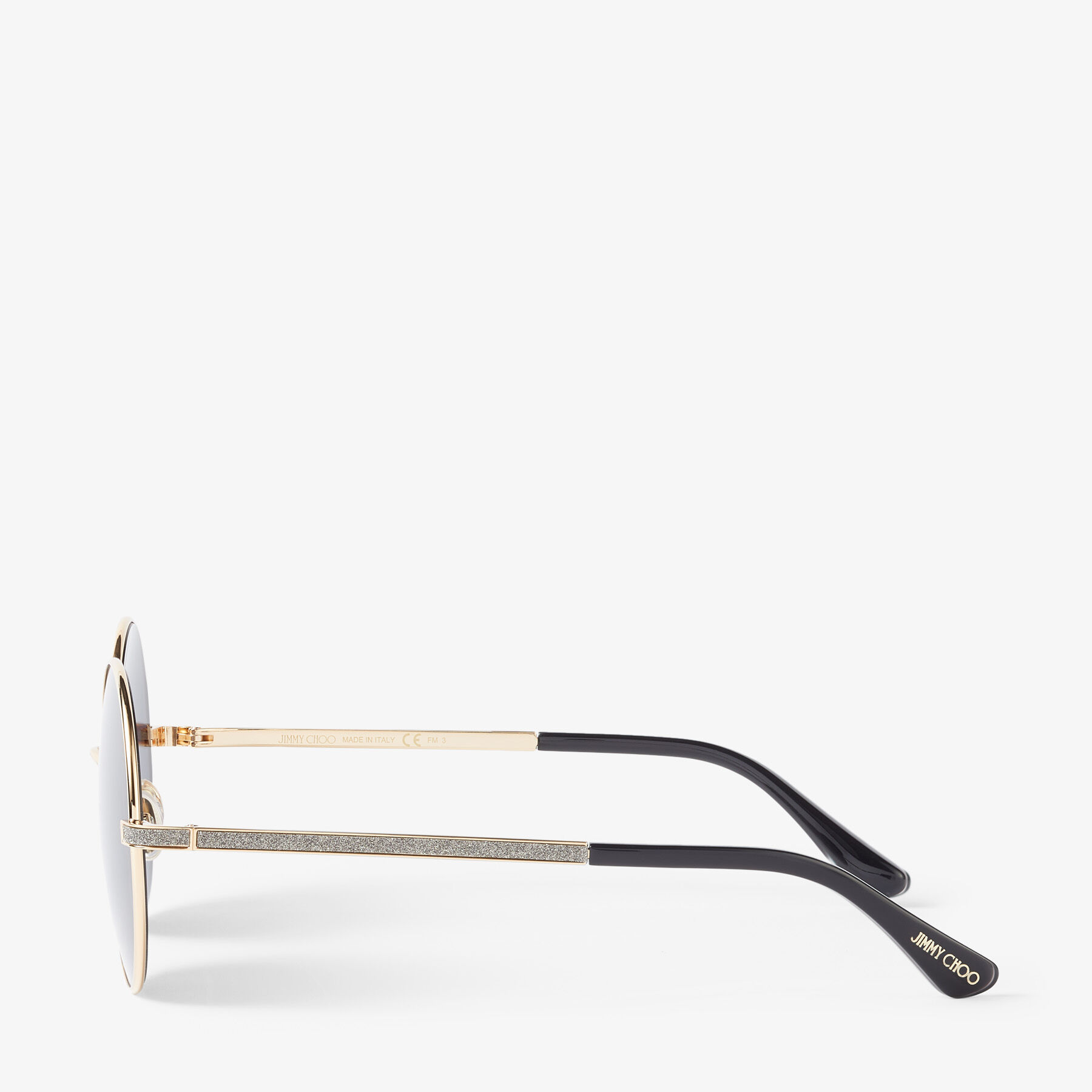 Jimmy choo round glitter clearance sunglasses