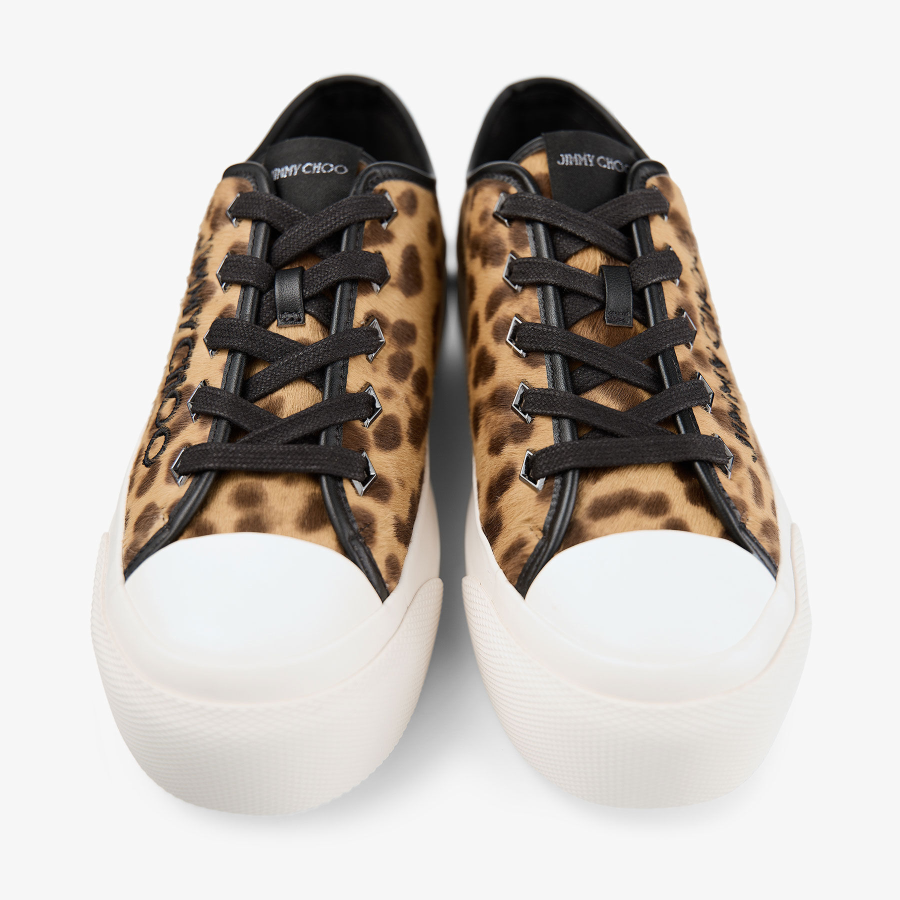 Palma Maxi/F | Natural Leopard Print Pony Platform Trainers | JIMMY CHOO
