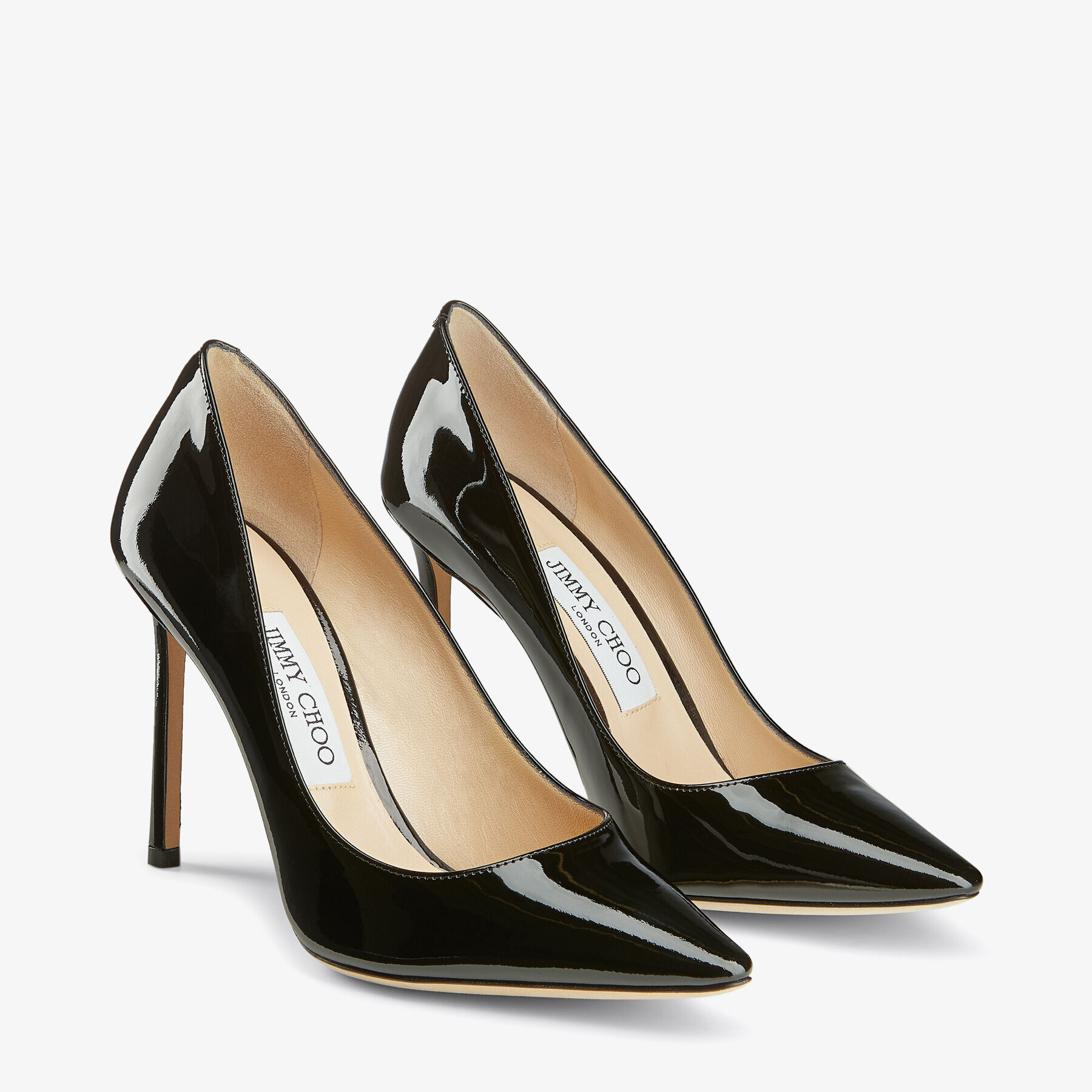 Black Patent Leather Pointy Toe Pumps | Romy 100 | Pre Fall 16