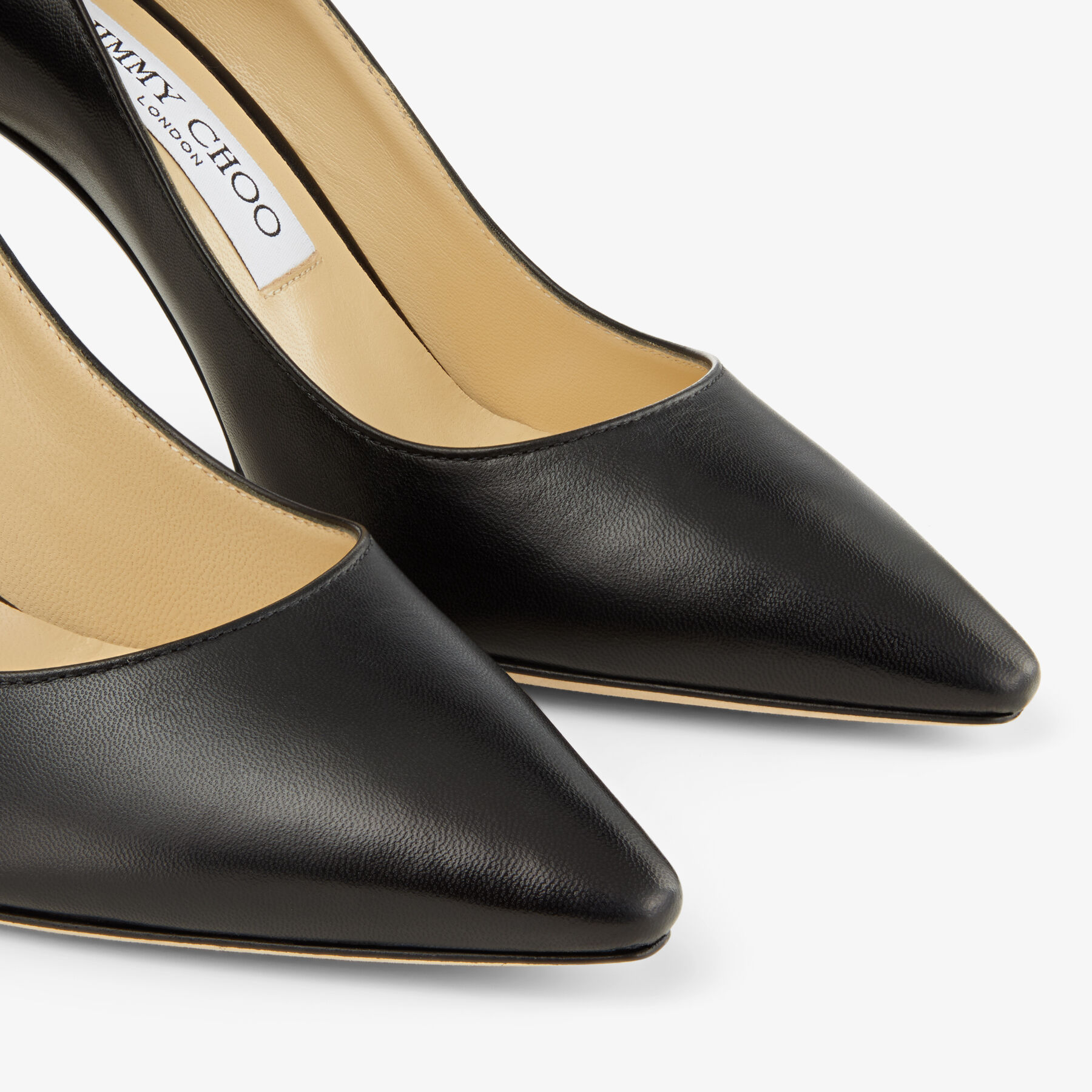 Black Kid Leather Pointy Toe Pumps | Romy 85 | Pre Fall 16 | JIMMY 