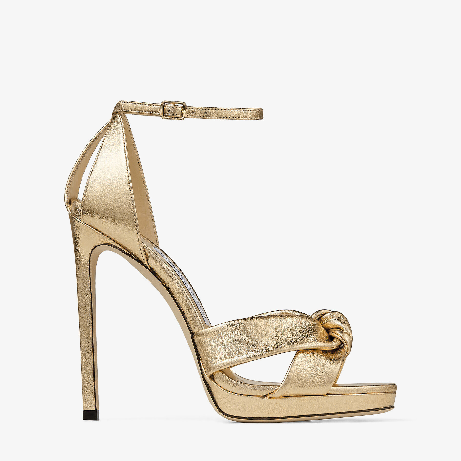 Gold Metallic Nappa Platform Sandals | ROSIE 120 | Summer 2022 ...