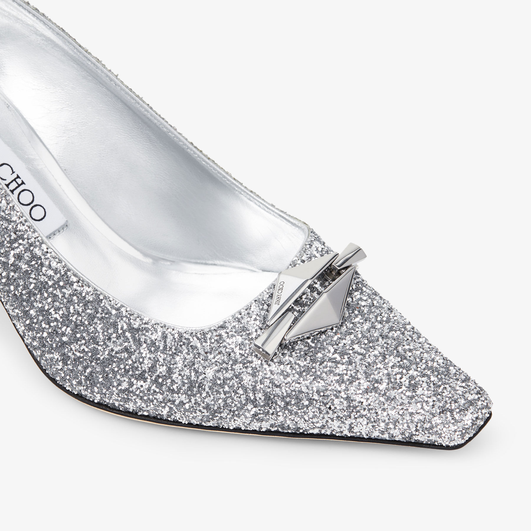 Ryker 70 | Silver Glitter Fabric Shoe | JIMMY CHOO