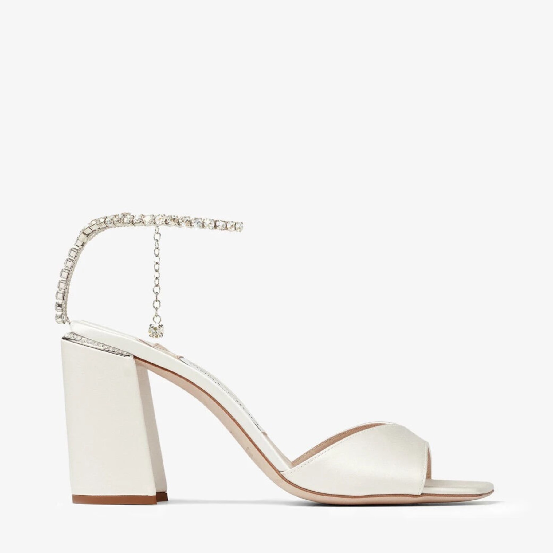 Sweet Step Ivory Satin Strappy Heeled Sandals With Flowers – Club L London  - UK