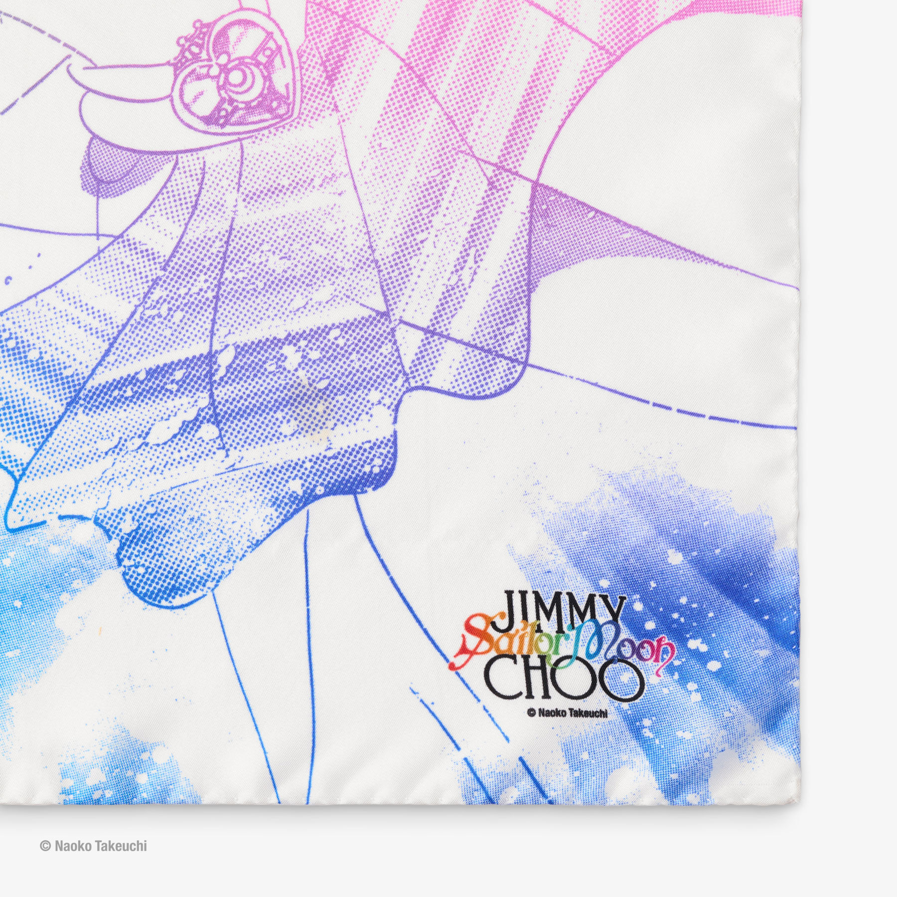 Super Sailor Moon Foulard Multicolour Silk Scarf JIMMY CHOO CA