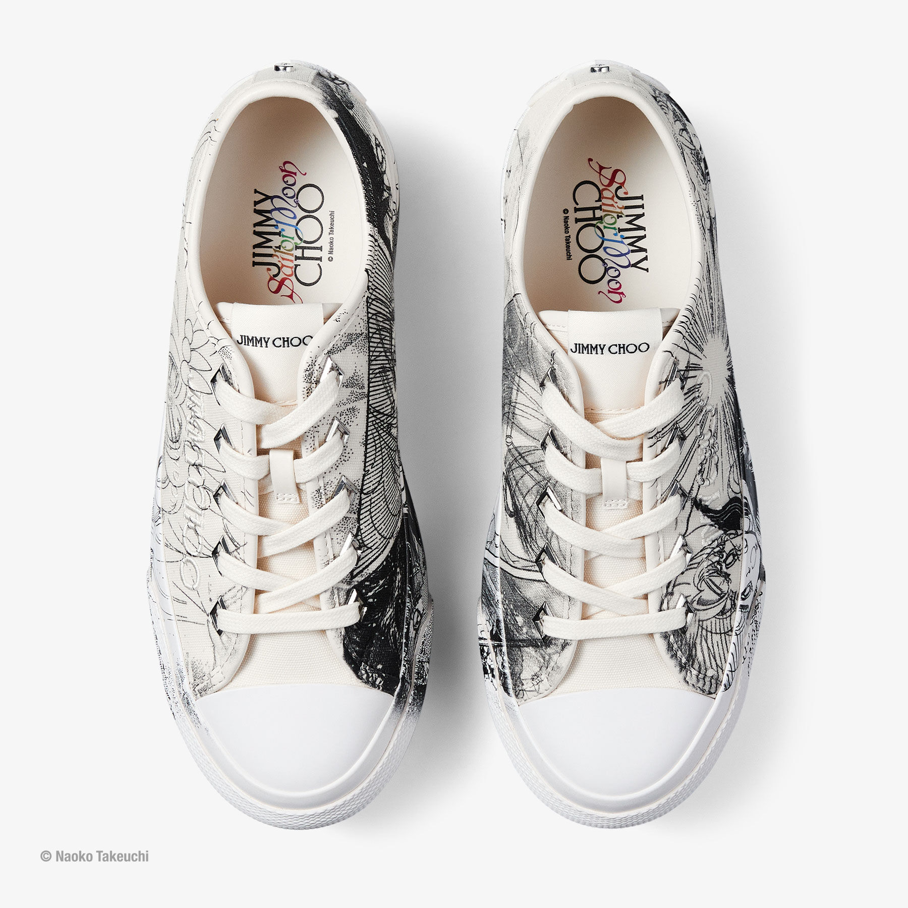 Sailor Guardians Palma Maxi F Black White Canvas Trainer JIMMY CHOO CA