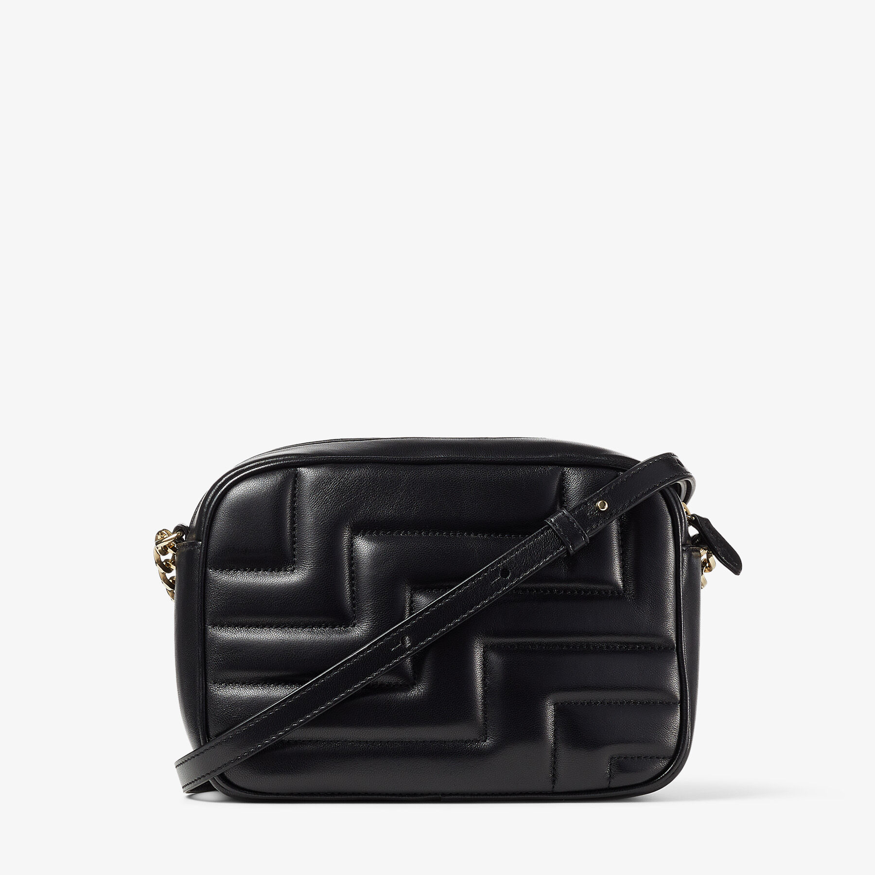 AVENUE CAMERA/M, Black Quilted Nappa Leather Camera Bag