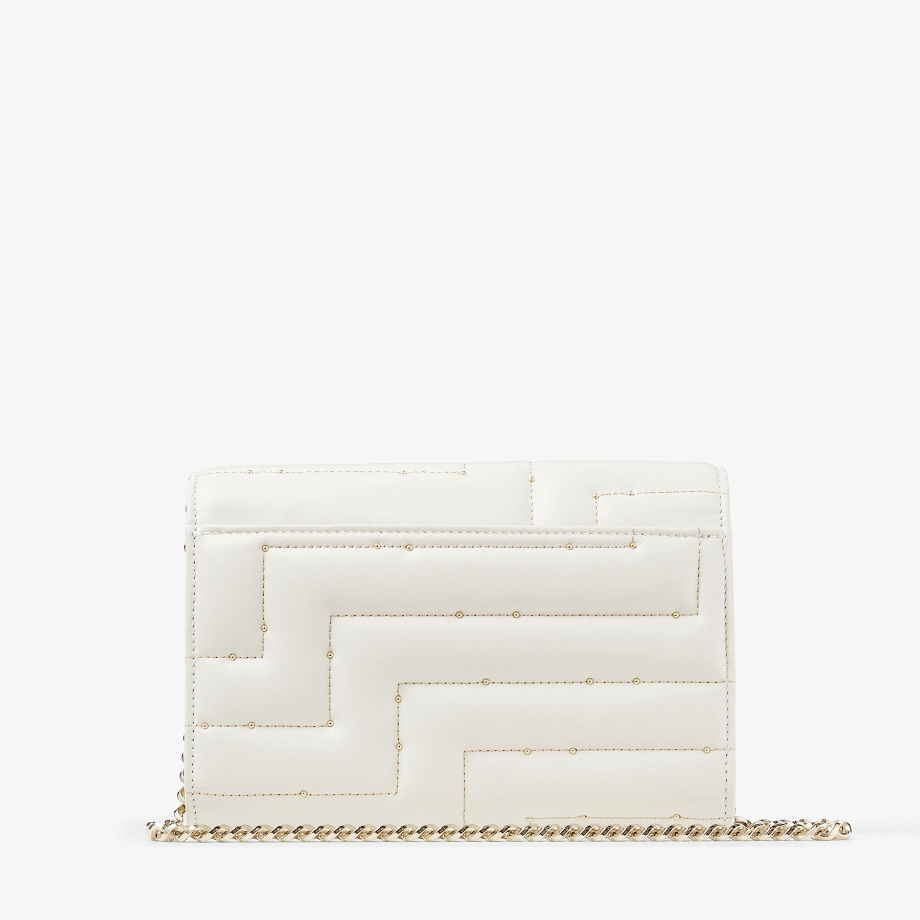 VARENNE CLUTCH Latte Avenue Nappa Leather Clutch Bag with JC Emblem Summer Collection JIMMY CHOO CA