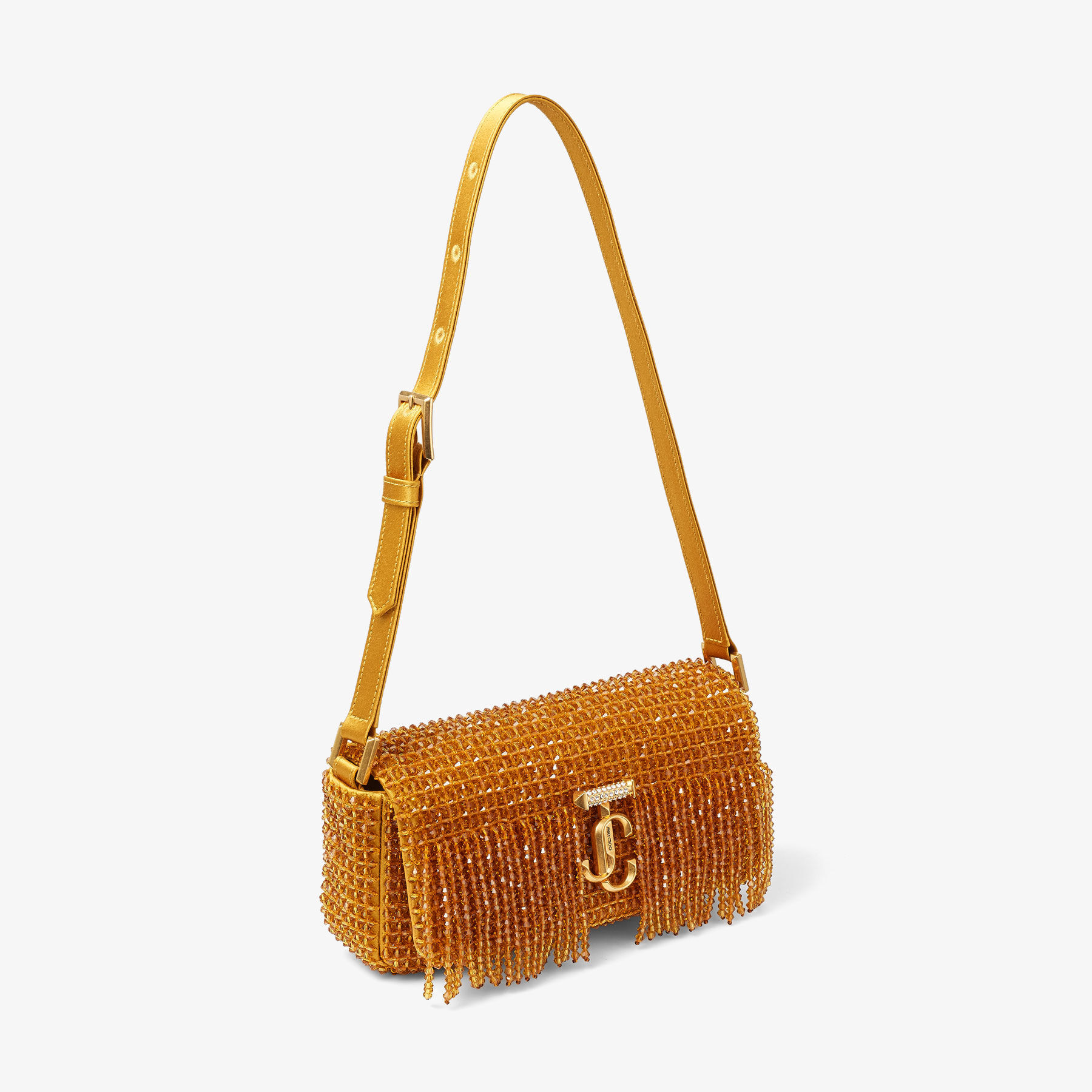 AVENUE MINI SHLDR | Sunflower Satin Mini Shoulder Bag with Crystal ...