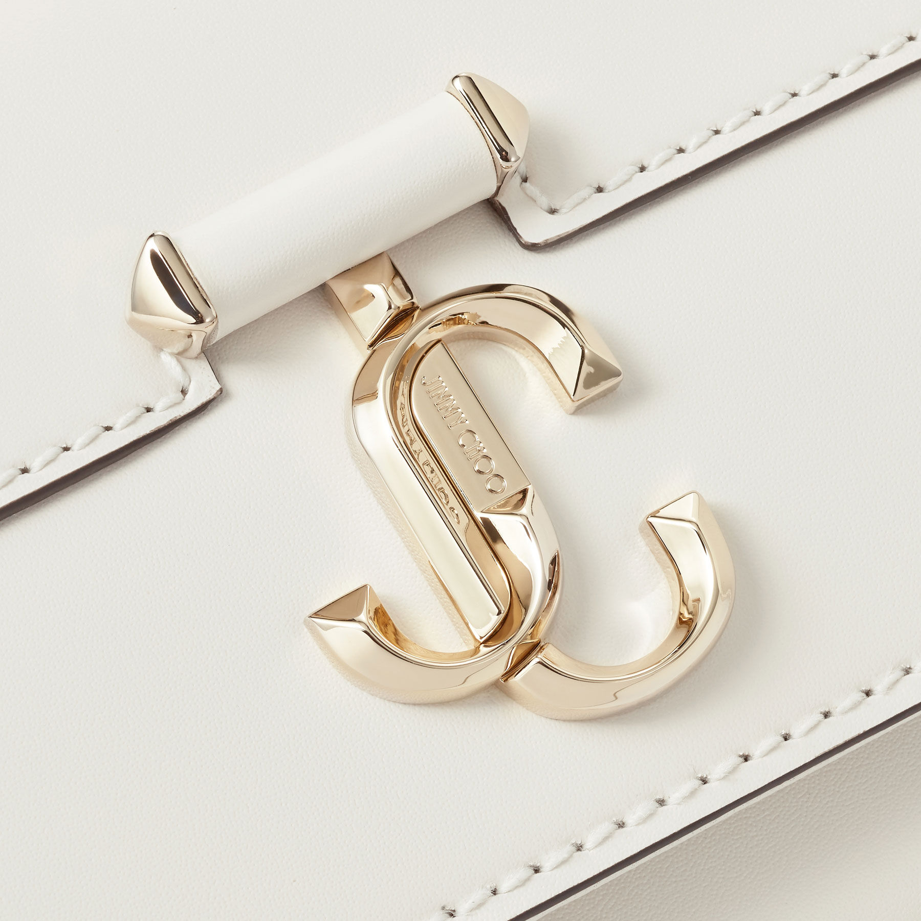 AVENUE MINI SHLDR | Latte Leather Mini Shoulder Bag with JC Emblem ...