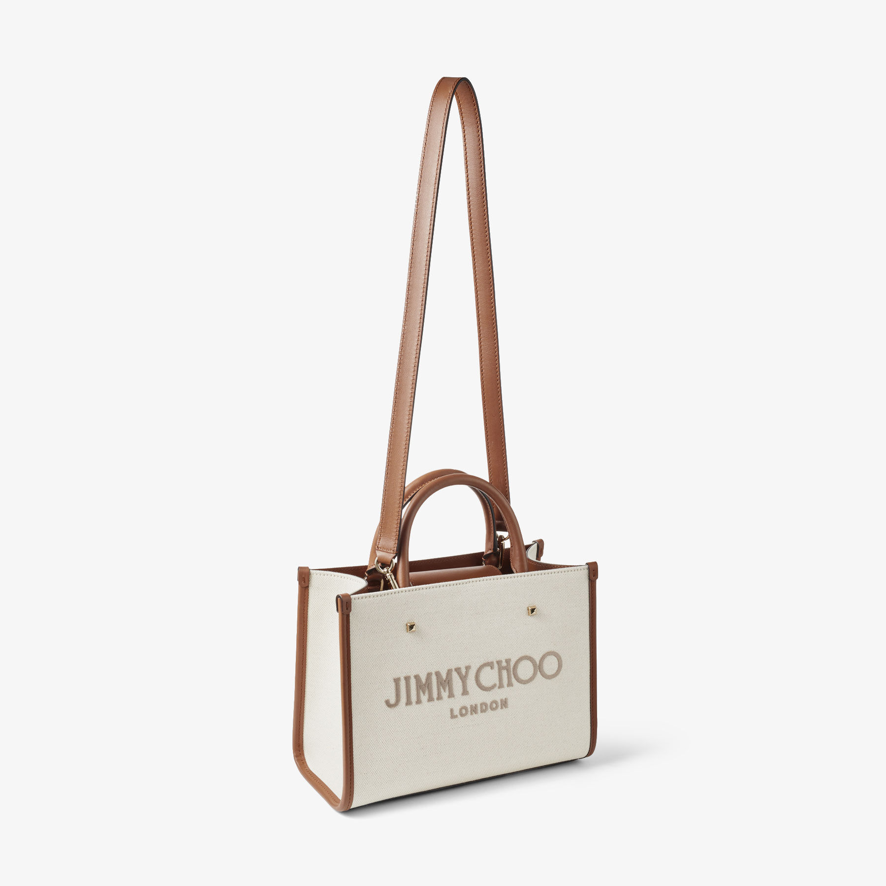 AVENUE S TOTE | Natural Recycled Cotton Canvas Tote Bag with Embroidered  Logo | Summer Collection | JIMMY CHOO