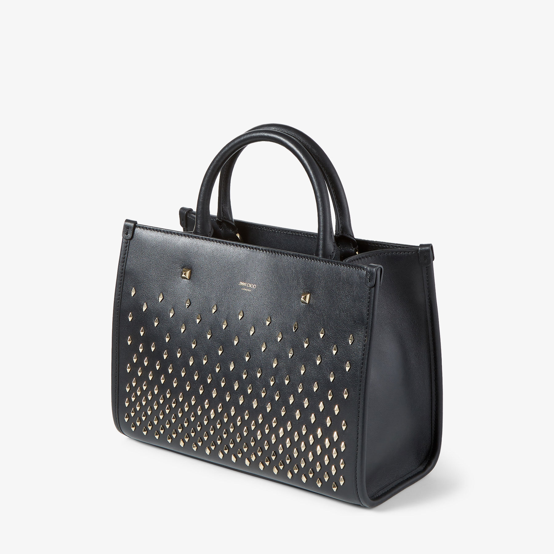 AVENUE S TOTE | Black Leather Tote Bag with Studs | Summer 